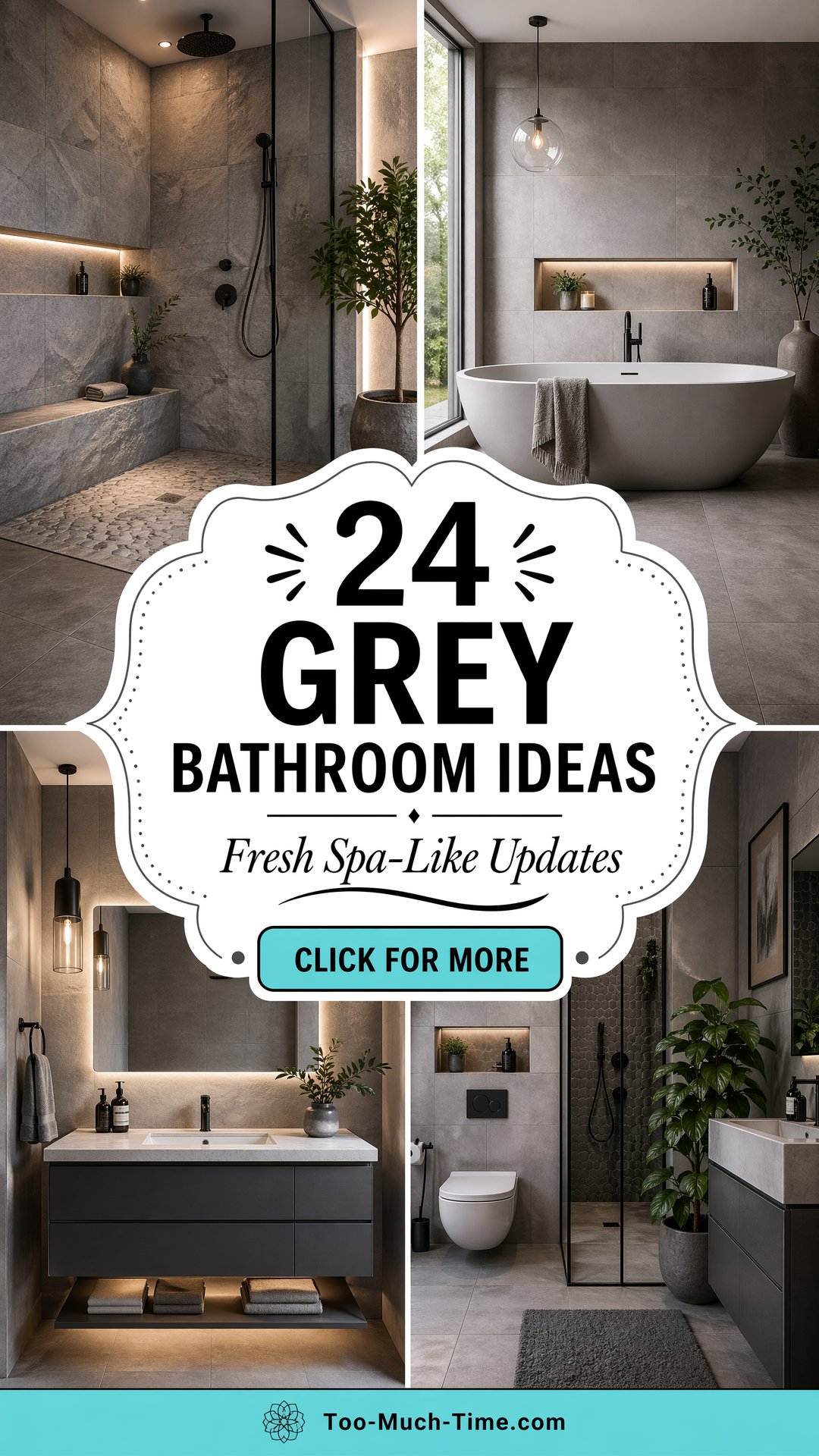 24 Grey Bathroom Ideas Fresh Spa-like Update Ideas - 24 Grey Bathroom Ideas: Fresh, Spa-like Update Ideas