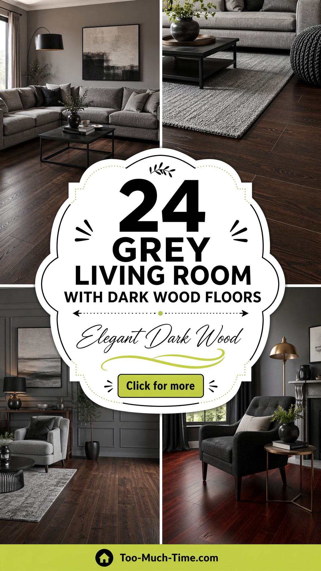 24 Grey Living Room with Dark Wood Floors Elegant - 24 Grey Living Room with Dark Wood Floors: Elegant