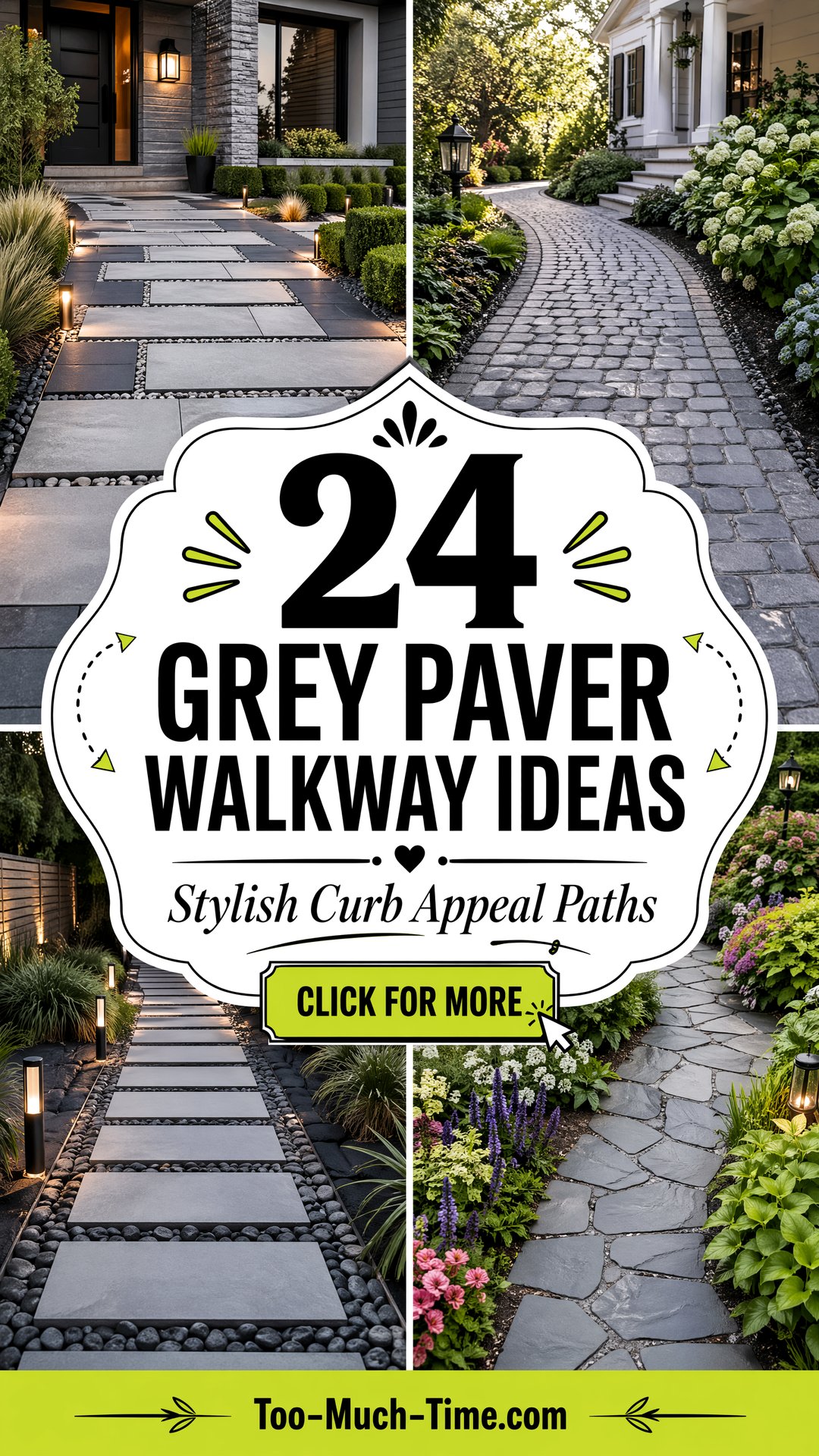 24 Grey Paver Walkway Ideas Stylish Paths for Curb Appeal - 24 Grey Paver Walkway Ideas: Stylish Paths for Curb Appeal