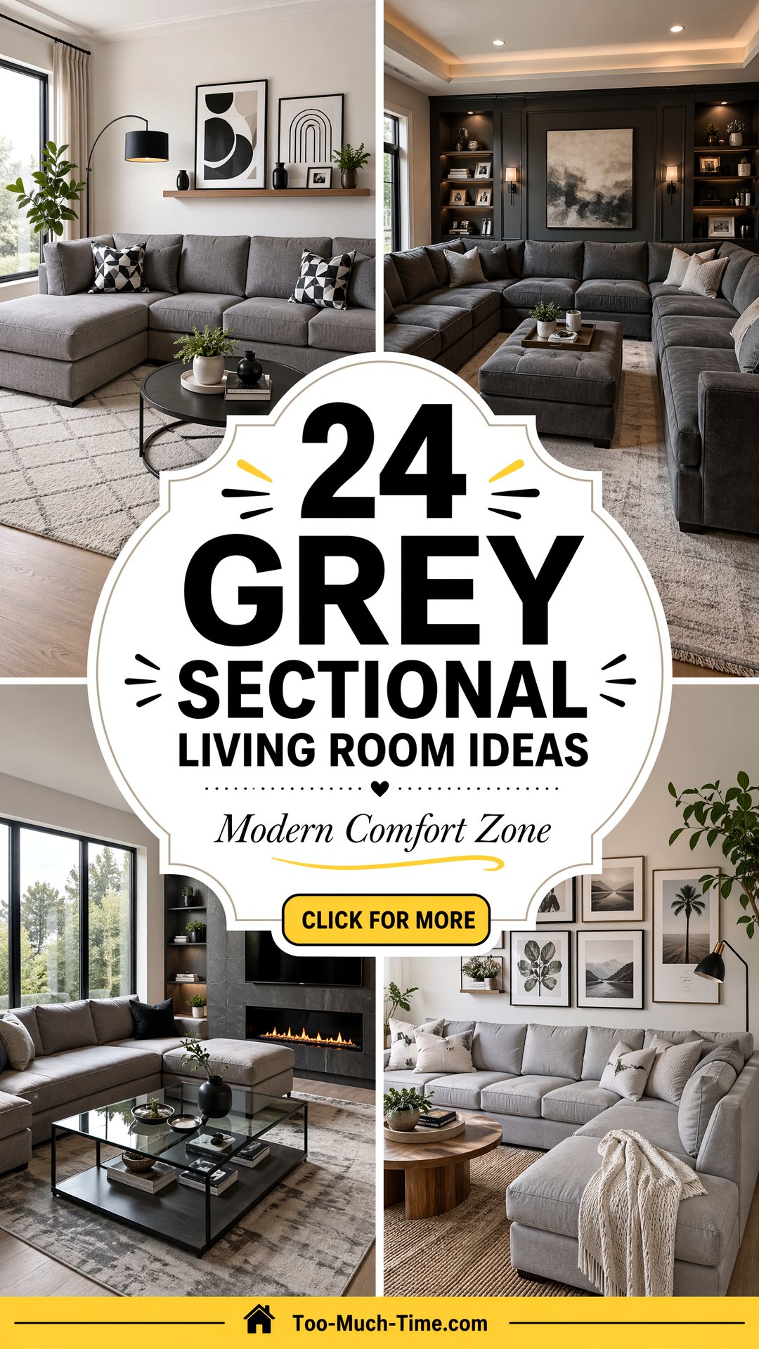 24 Grey Sectional Living Room Ideas Modern Comfort - 24 Grey Sectional Living Room Ideas: Modern Comfort