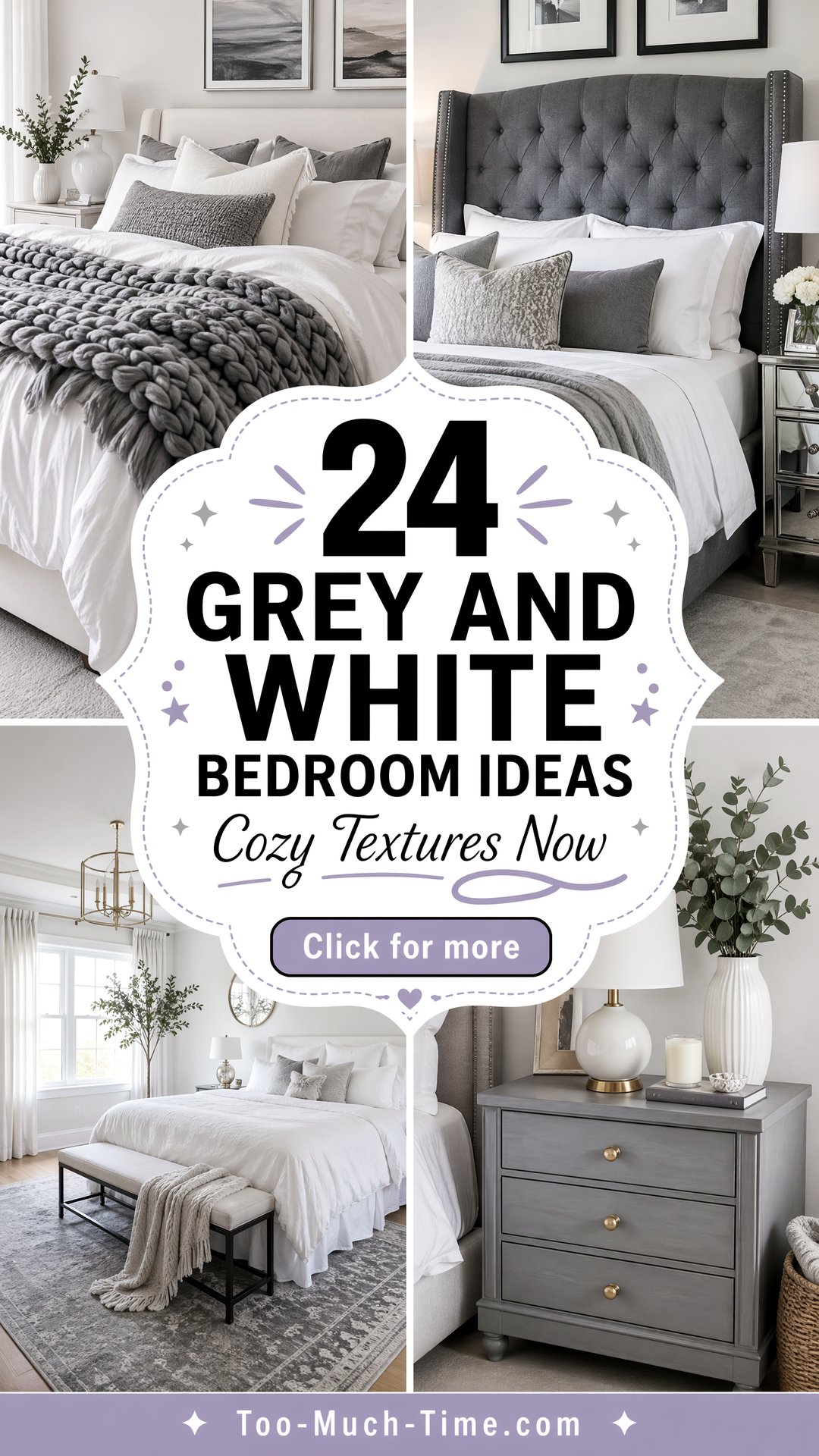 24 Grey and White Bedroom Ideas Cozy Textures Now - 24 Grey and White Bedroom Ideas: Cozy Textures Now