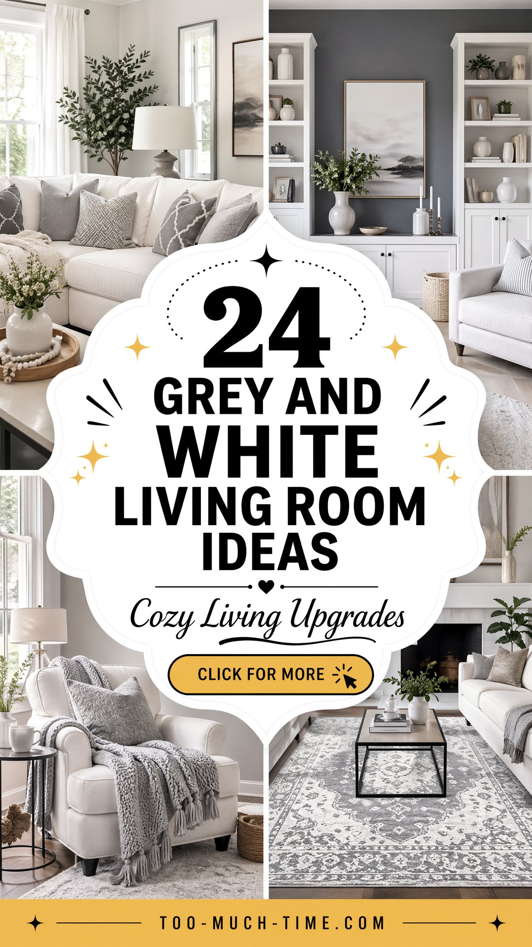 24 Grey and White Living Room Ideas Cozy Upgrades - 24 Grey and White Living Room Ideas: Cozy Upgrades