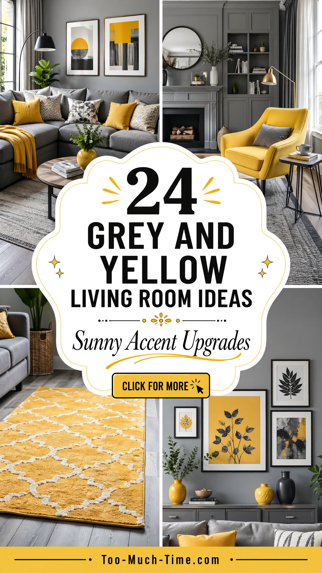 24 Grey and Yellow Living Room Ideas Sunny Accents - 24 Grey and Yellow Living Room Ideas: Sunny Accents