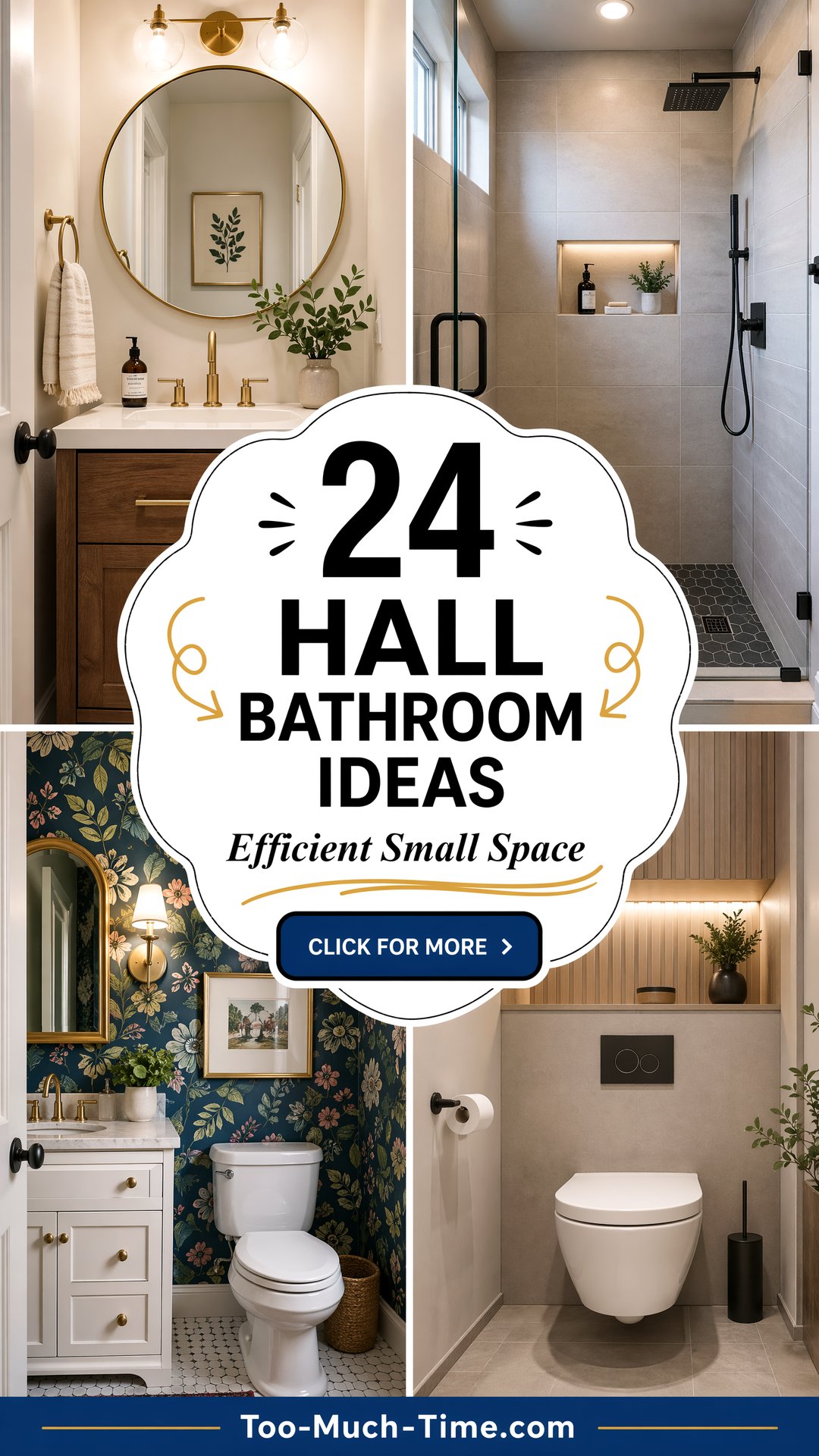24 Hall Bathroom Ideas Efficient Small-space Design - 24 Hall Bathroom Ideas: Efficient Small-space Design