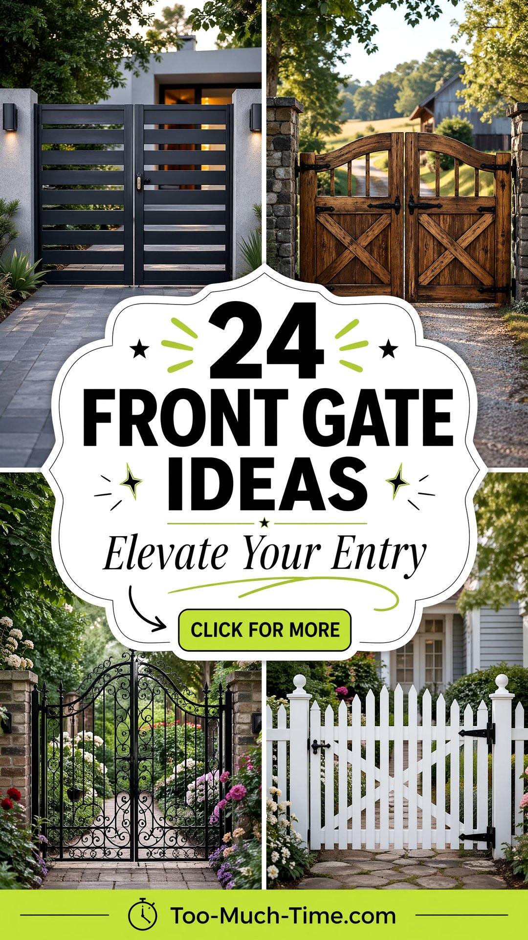 24 Handy Ideas with 24 Front Gate Ideas for Curb Appeal - 24 Handy Ideas with 24 Front Gate Ideas for Curb Appeal