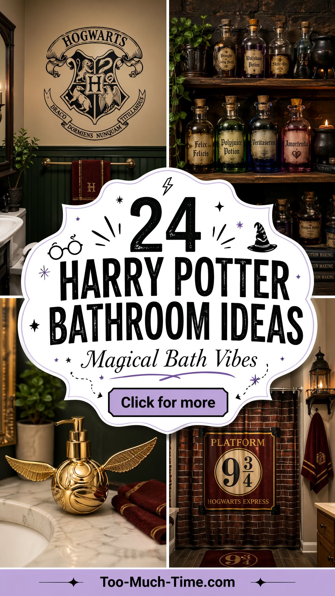 24 Harry Potter Bathroom Ideas for Magical Baths Today - 24 Harry Potter Bathroom Ideas for Magical Baths Today