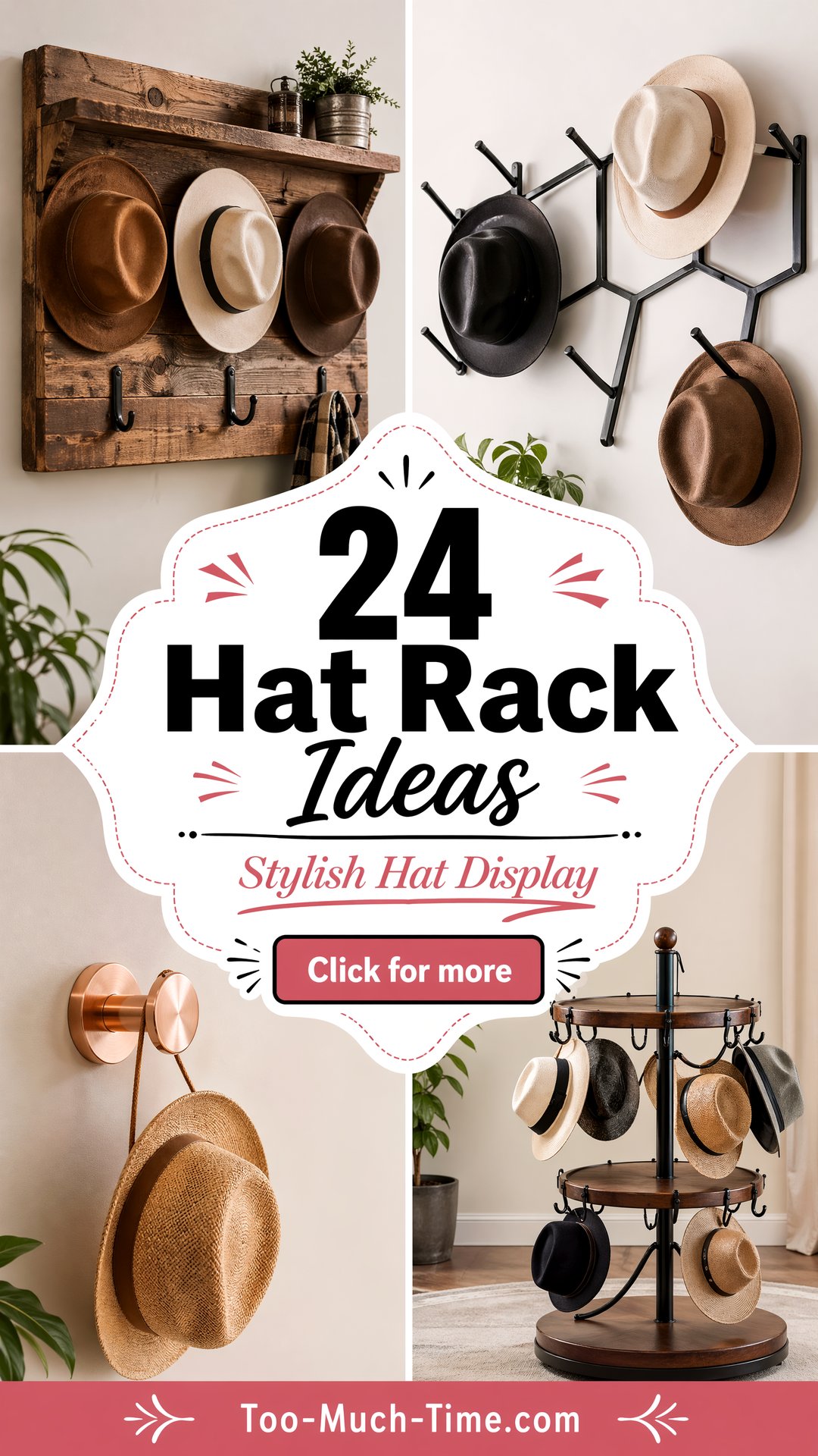 24 Hat Rack Ideas to Organize Tops Stylish At Entry - 24 Hat Rack Ideas to Organize Tops Stylish At Entry