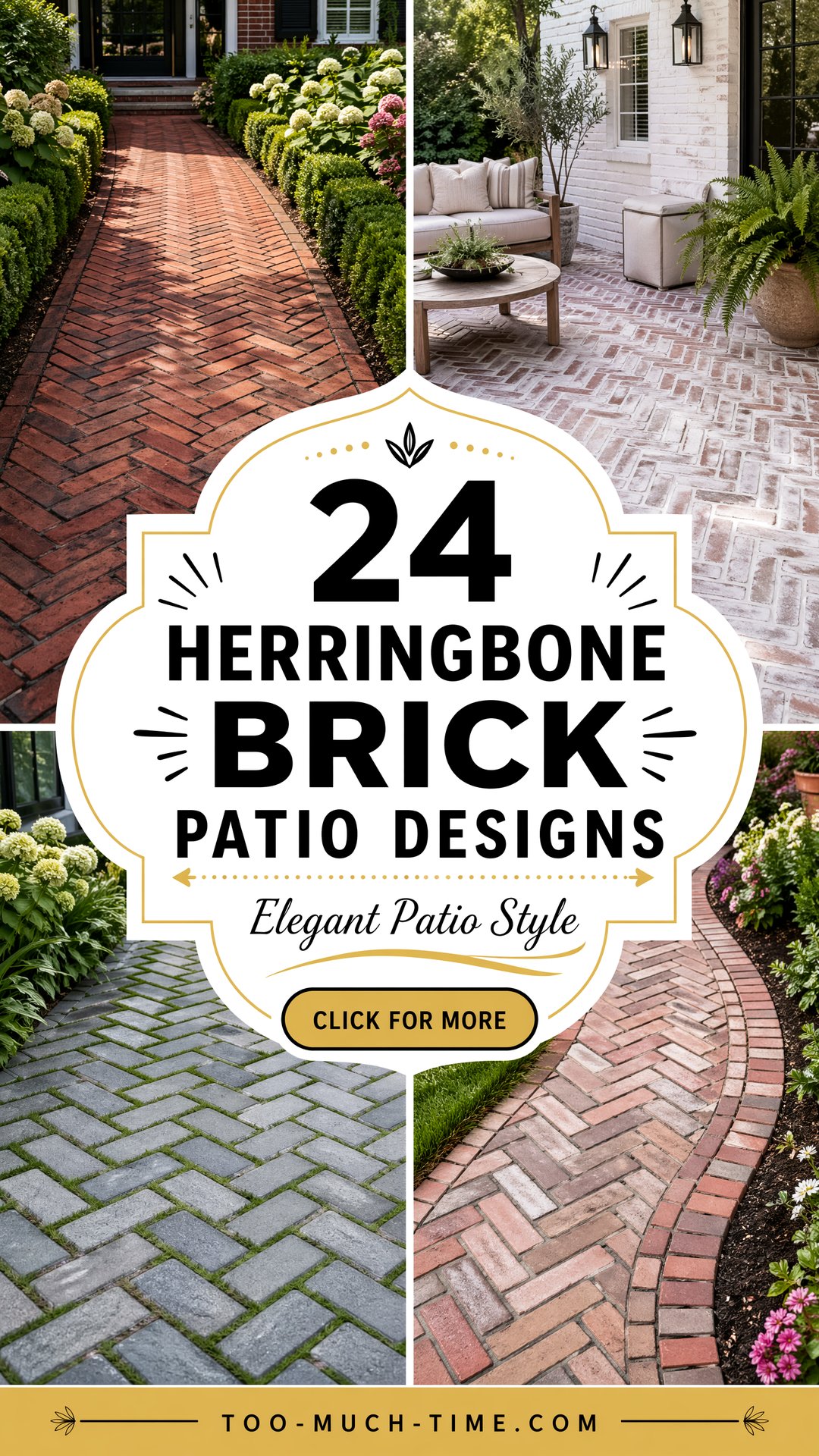 24 Herringbone Brick Patio Designs for Elegant Patios - 24 Herringbone Brick Patio Designs for Elegant Patios