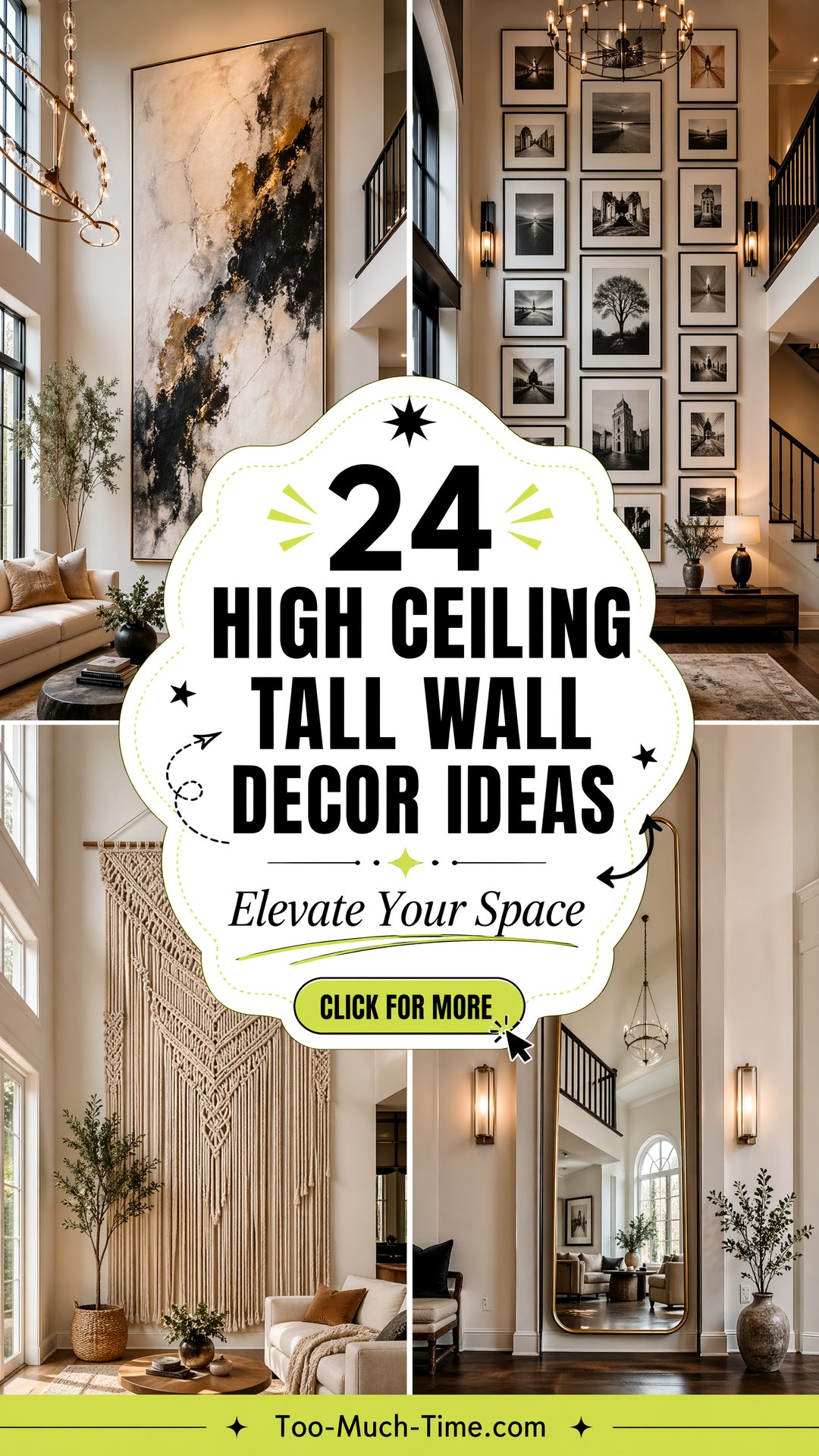 24 High Ceiling Tall Wall Decor Ideas to Elevate Spaces - 24 High Ceiling Tall Wall Decor Ideas to Elevate Spaces