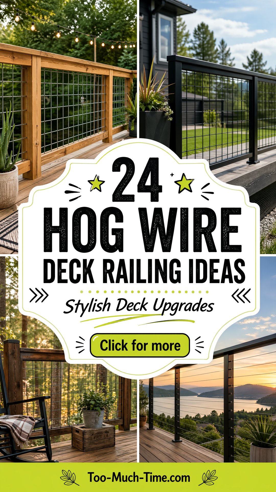 24 Hog Wire Deck Railing Ideas for Stylish Decks Today - 24 Hog Wire Deck Railing Ideas for Stylish Decks Today