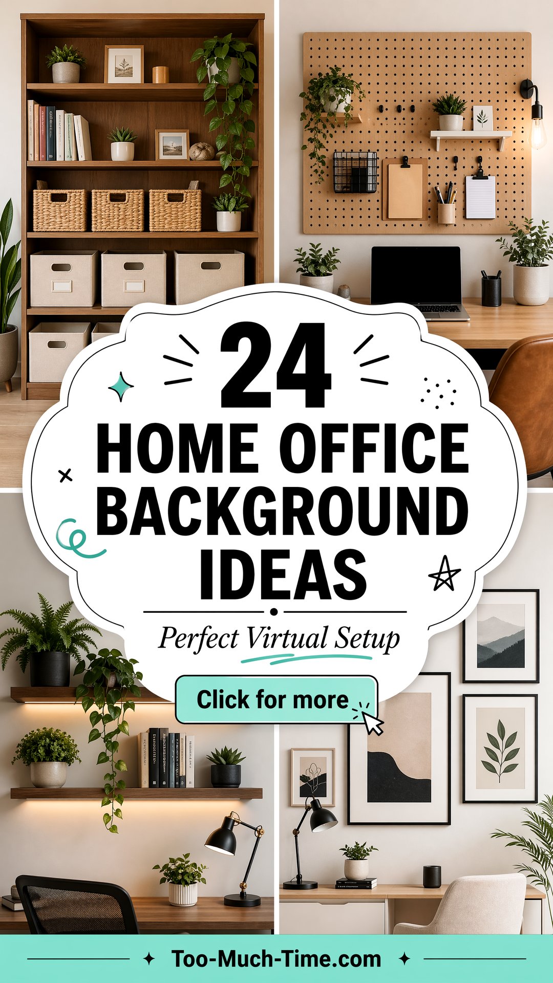 24 Home Office Background Ideas for Neat Virtual Setups - 24 Home Office Background Ideas for Neat Virtual Setups