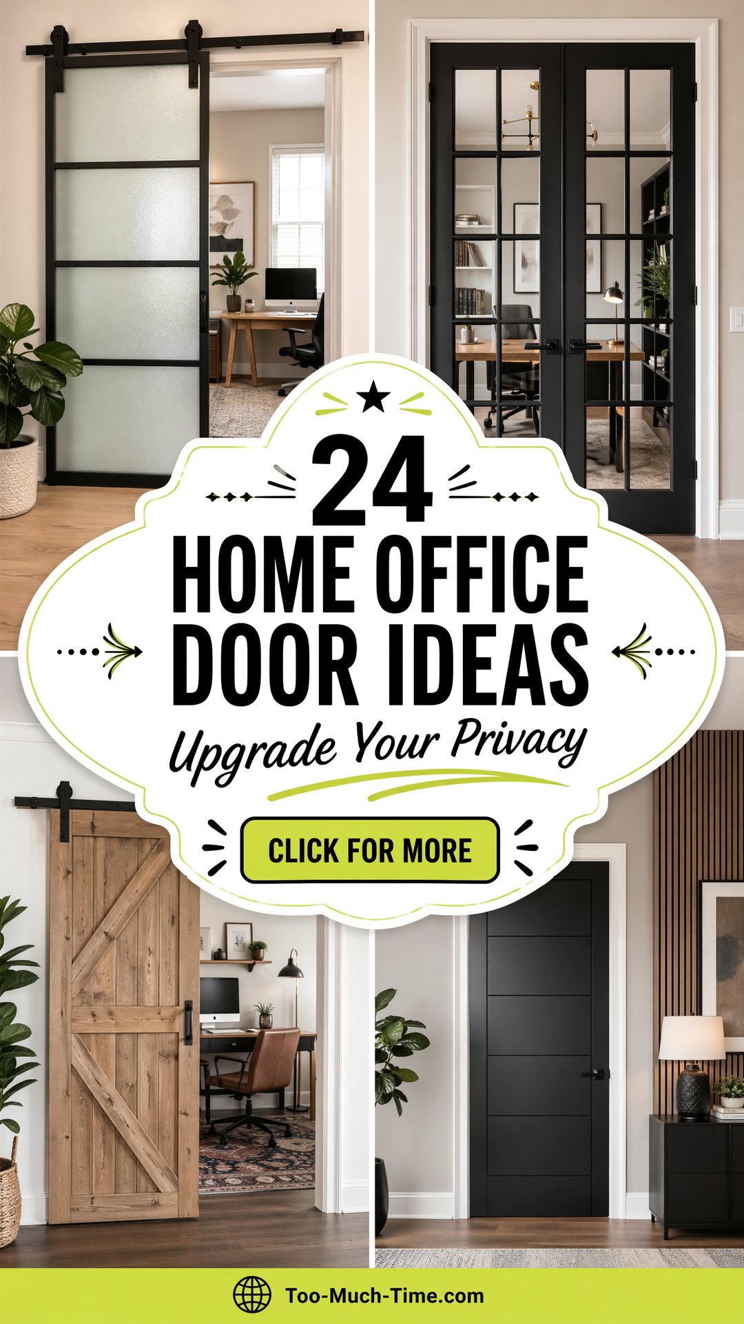 24 Home Office Door Ideas for Privacy Upgrades Today - 24 Home Office Door Ideas for Privacy Upgrades Today