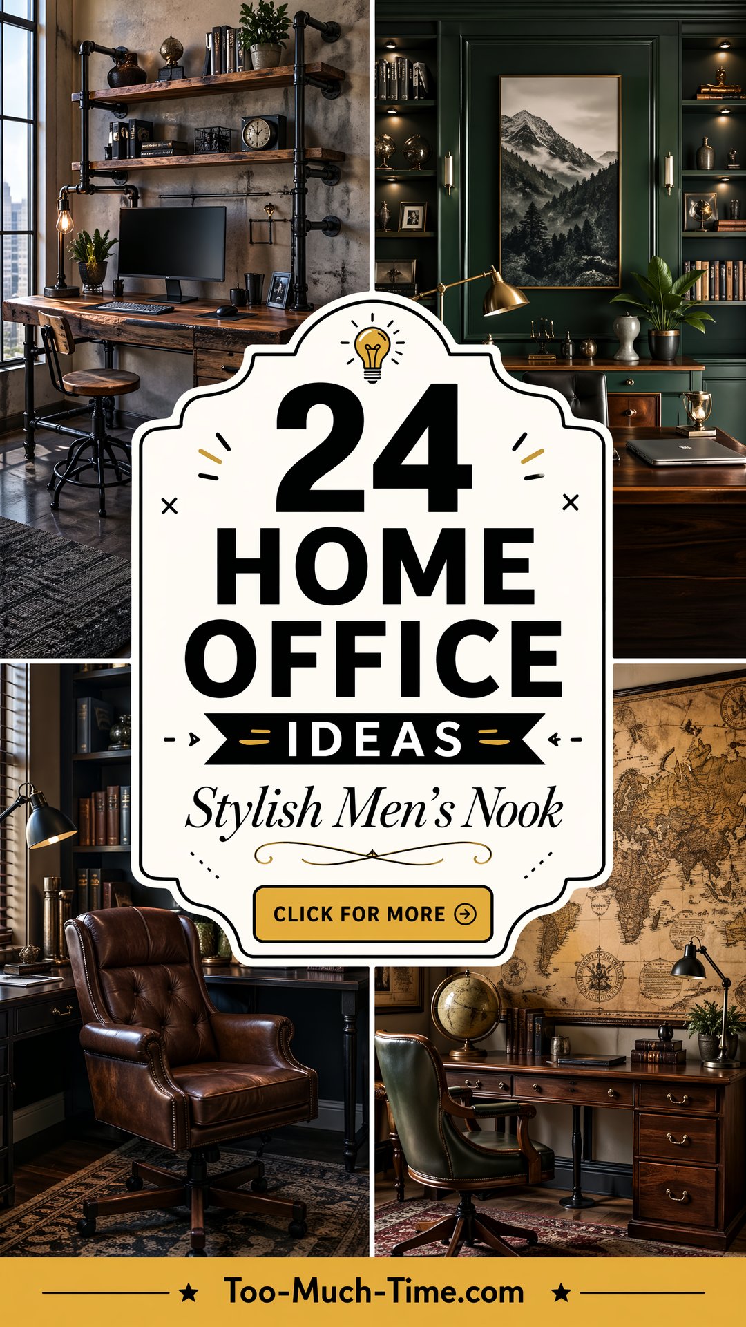 24 Home Office Ideas for Him Stylish Setups That Work - 24 Home Office Ideas for Him: Stylish Setups That Work