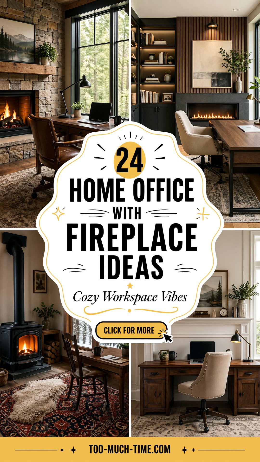 24 Home Office with Fireplace Ideas Cozy Workspace - 24 Home Office with Fireplace Ideas: Cozy Workspace
