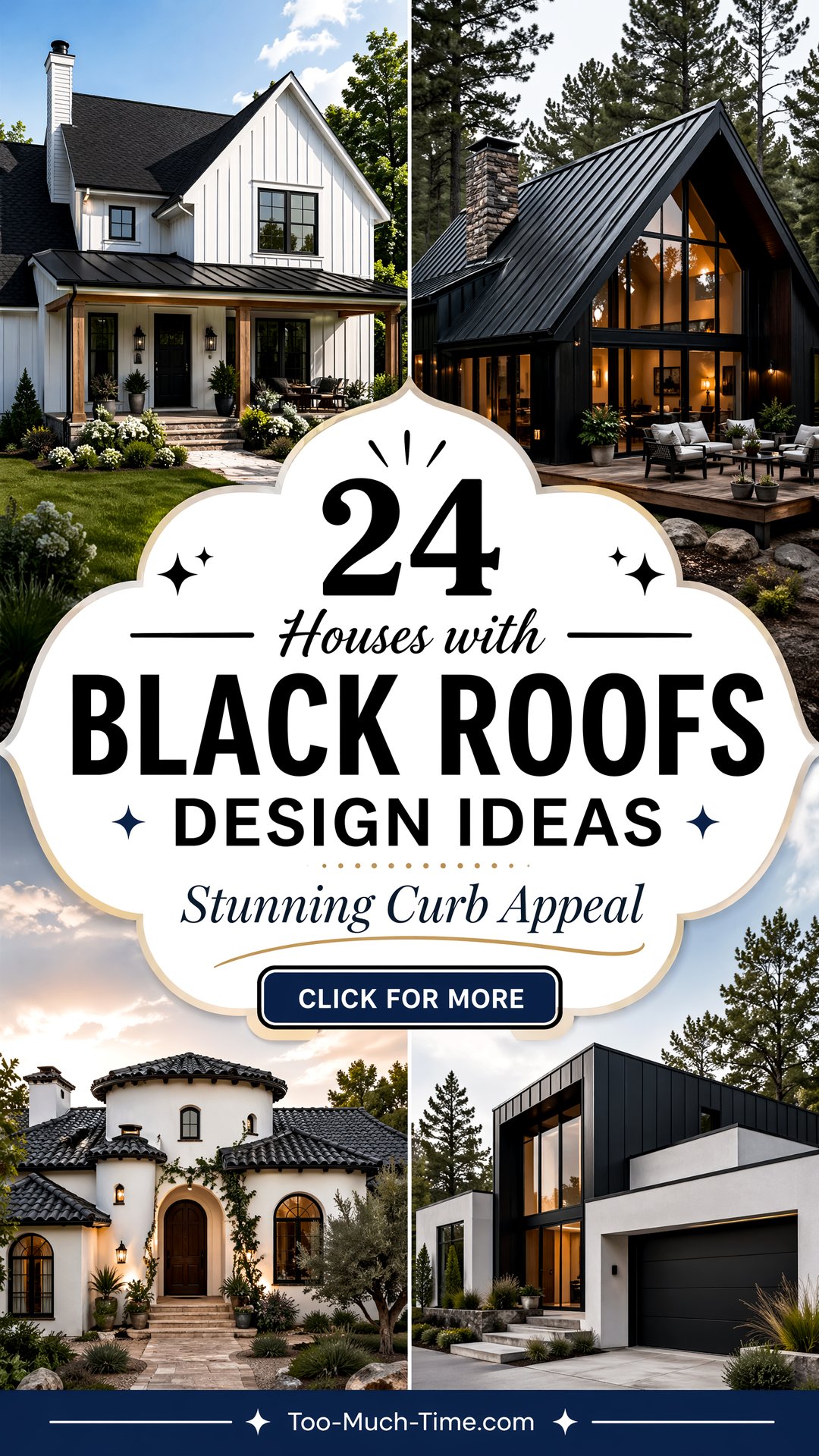 24 Houses with Black Roofs Design Ideas for Curb Appeal - 24 Houses with Black Roofs Design Ideas for Curb Appeal