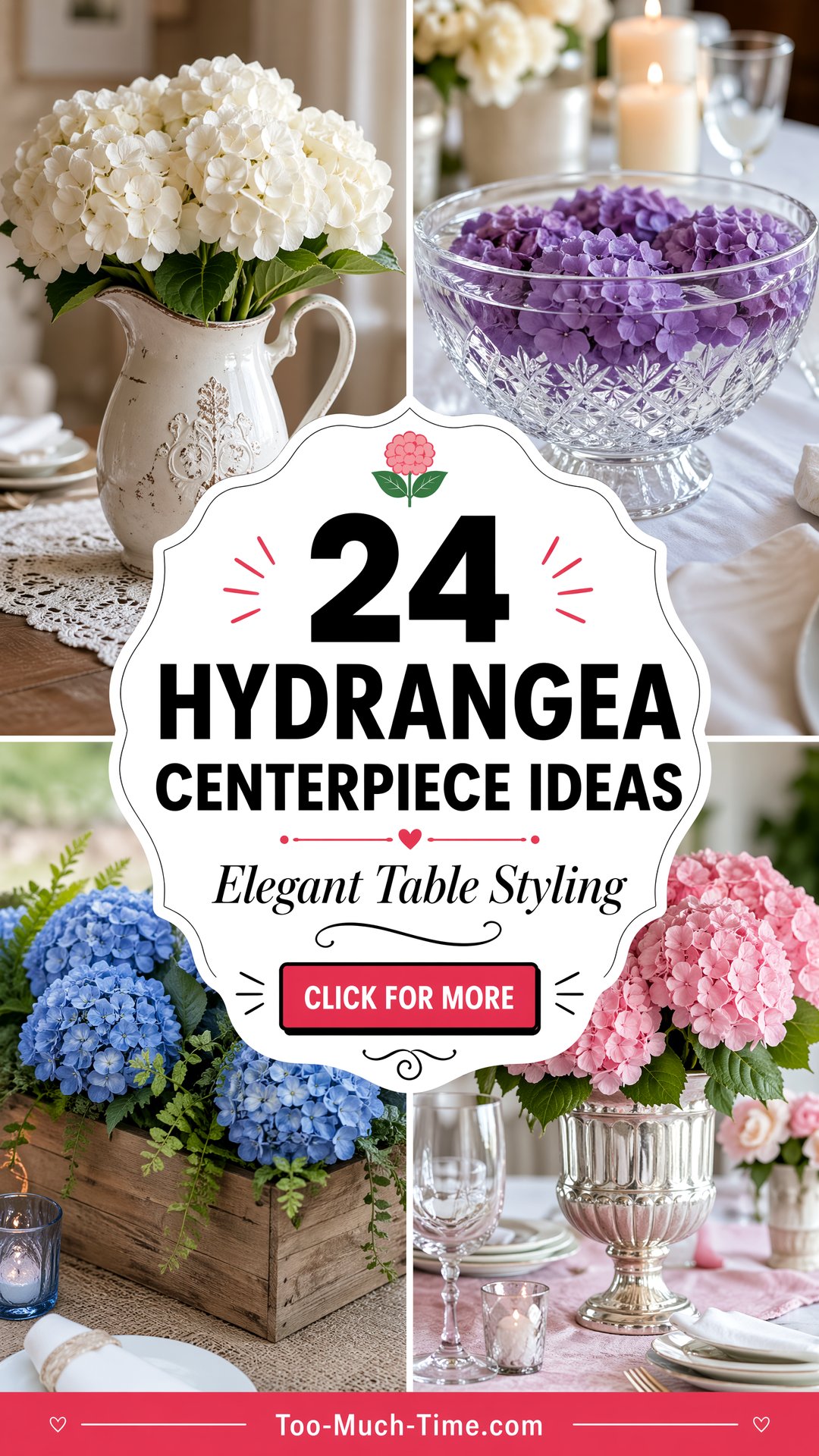 24 Hydrangea Centerpiece Ideas for Elegant Tables Ideas - 24 Hydrangea Centerpiece Ideas for Elegant Tables Ideas