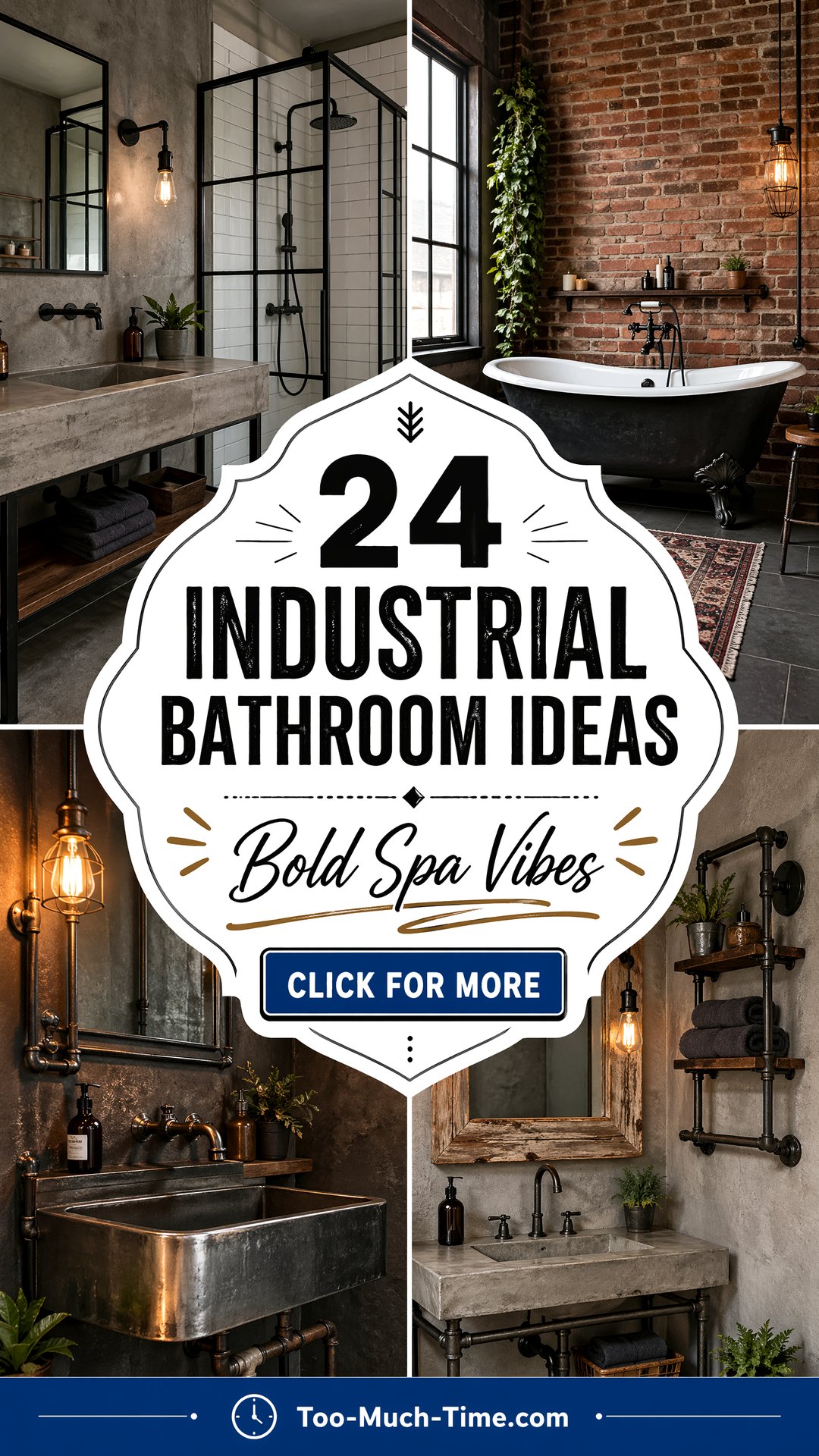 24 Industrial Bathroom Ideas for Bold Spa Vibes Chic - 24 Industrial Bathroom Ideas for Bold Spa Vibes Chic