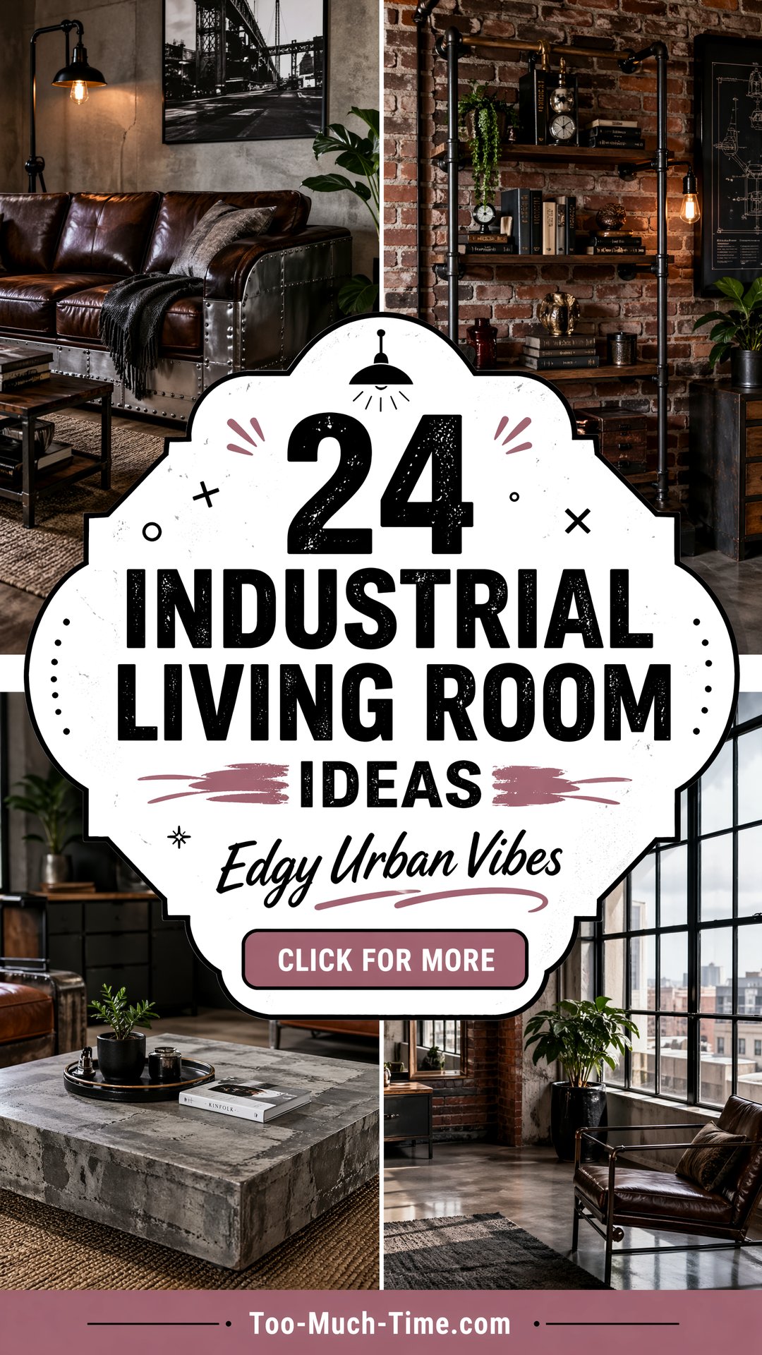 24 Industrial Living Room Ideas for Bold Textures. - 24 Industrial Living Room Ideas for Bold Textures.