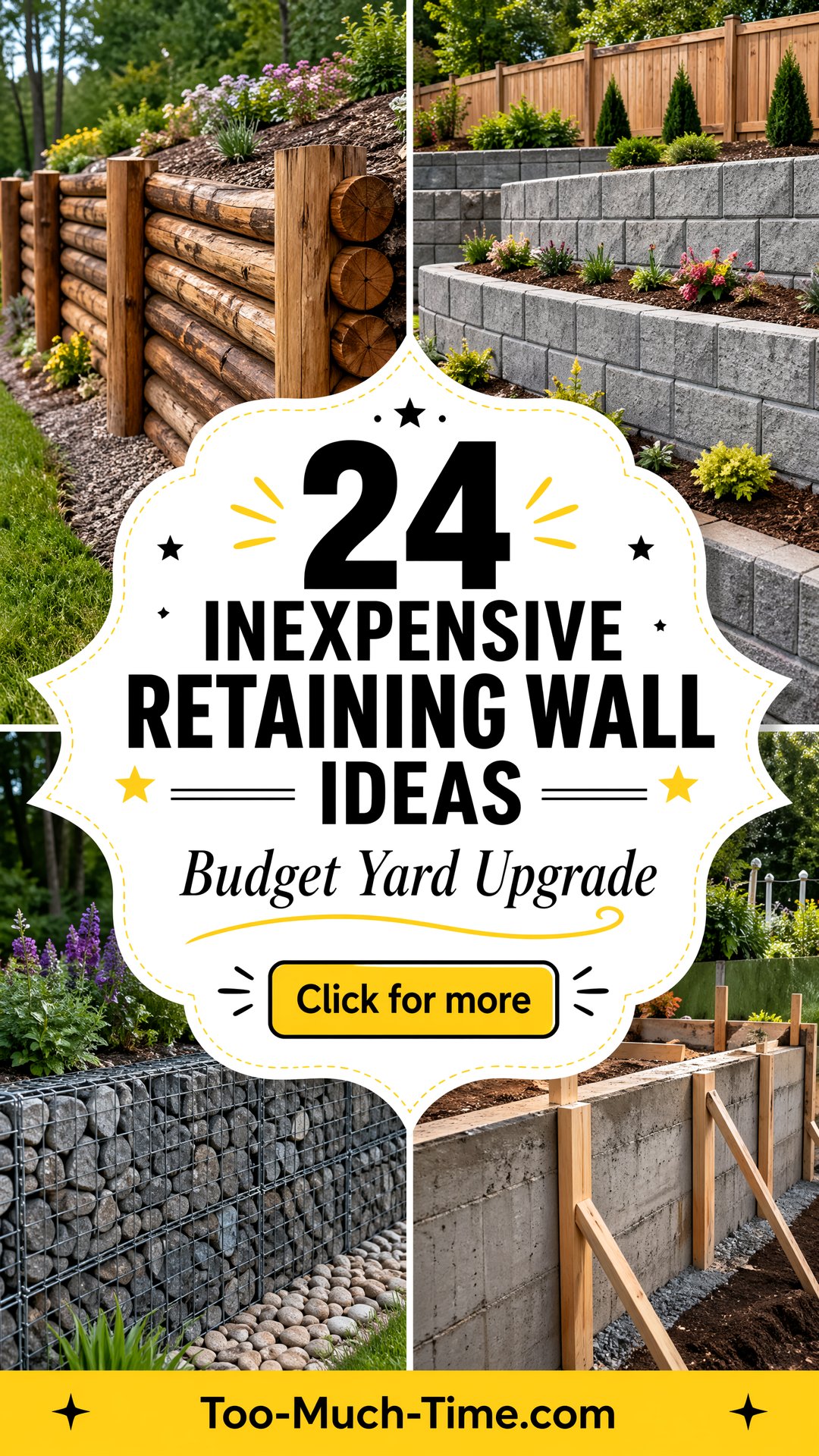 24 Inexpensive Retaining Wall Ideas for Budget Yards - 24 Inexpensive Retaining Wall Ideas for Budget Yards