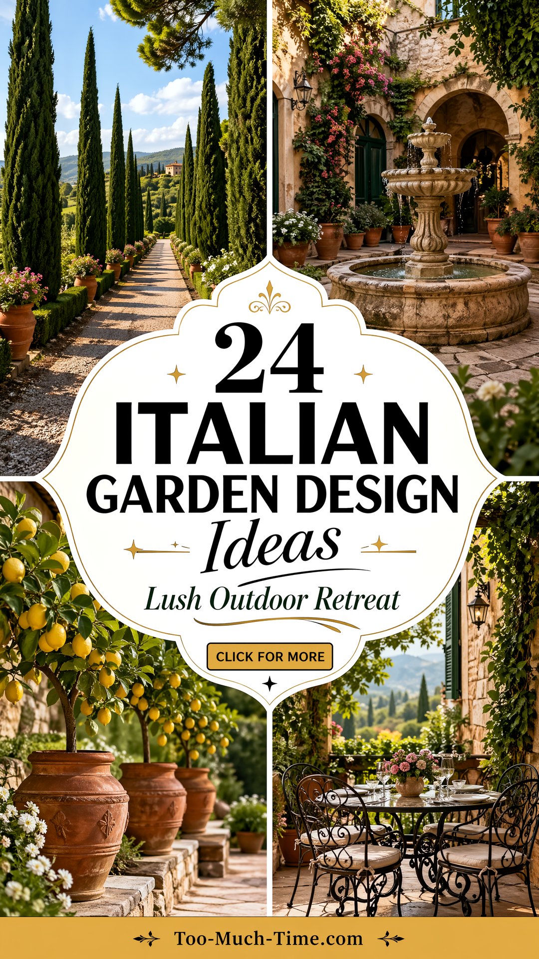 24 Italian Garden Design Ideas for a Lush Outdoor Space - 24 Italian Garden Design Ideas for a Lush Outdoor Space