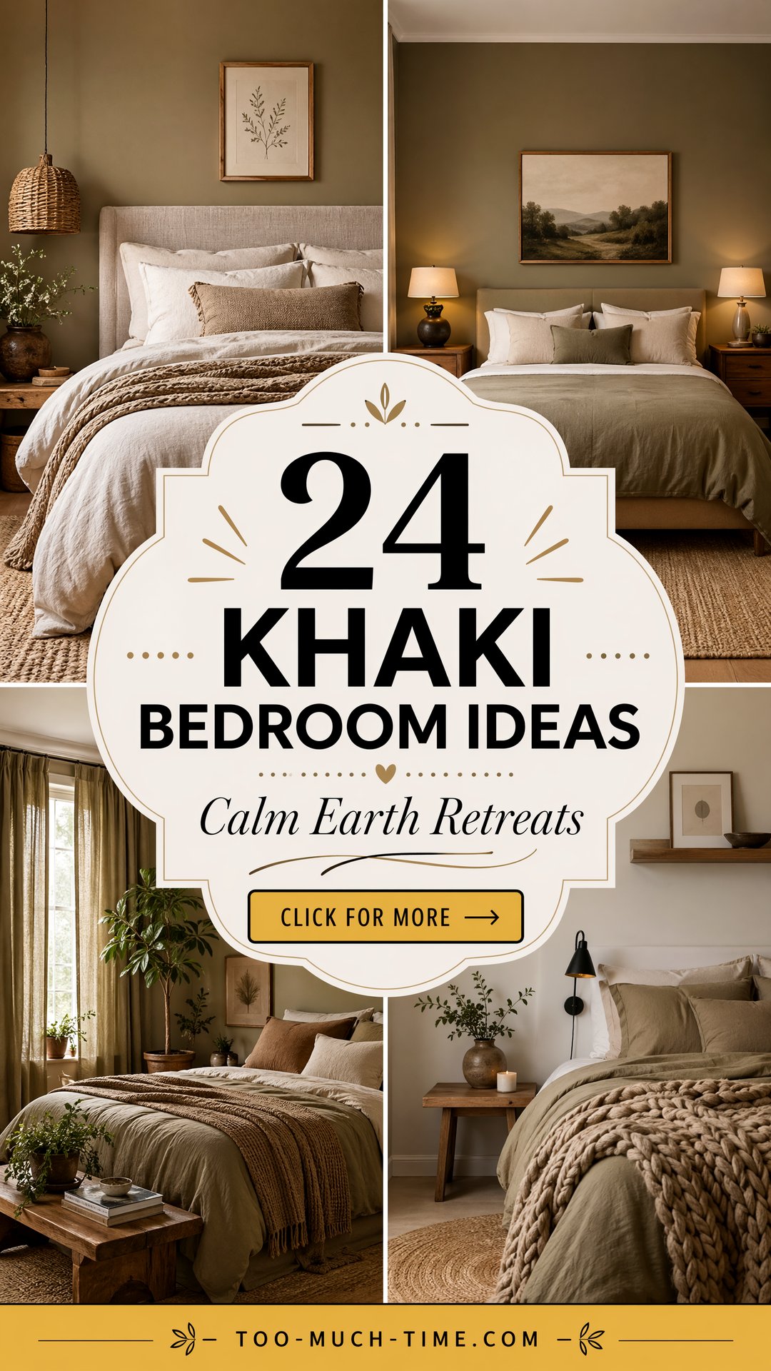 24 Khaki Bedroom Ideas Calm Earth-toned Retreats Today - 24 Khaki Bedroom Ideas: Calm Earth-toned Retreats Today
