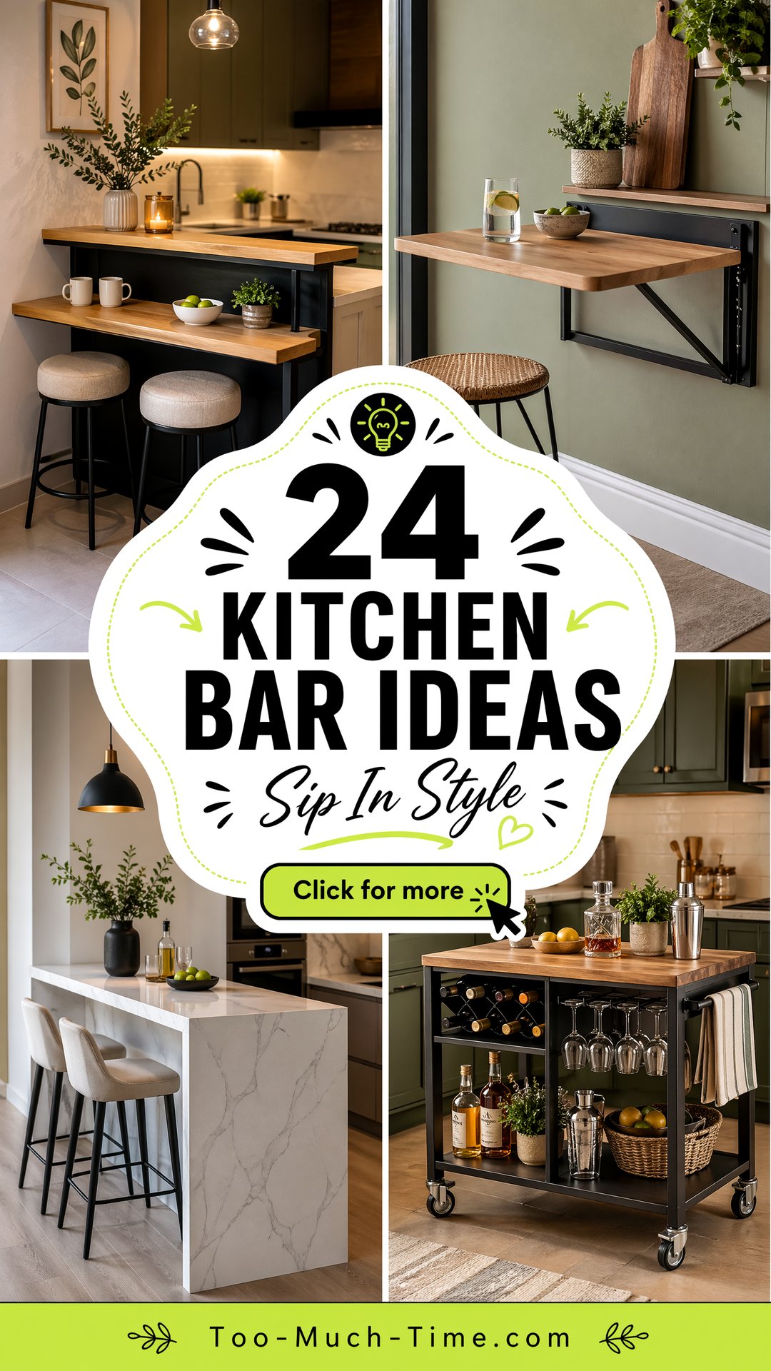 24 Kitchen Bar Ideas Chic Setups for Small Spaces - 24 Kitchen Bar Ideas: Chic Setups for Small Spaces