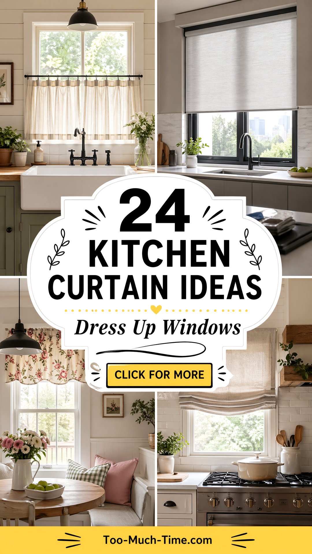 24 Kitchen Curtain Ideas for Stylish Window Treatments - 24 Kitchen Curtain Ideas for Stylish Window Treatments