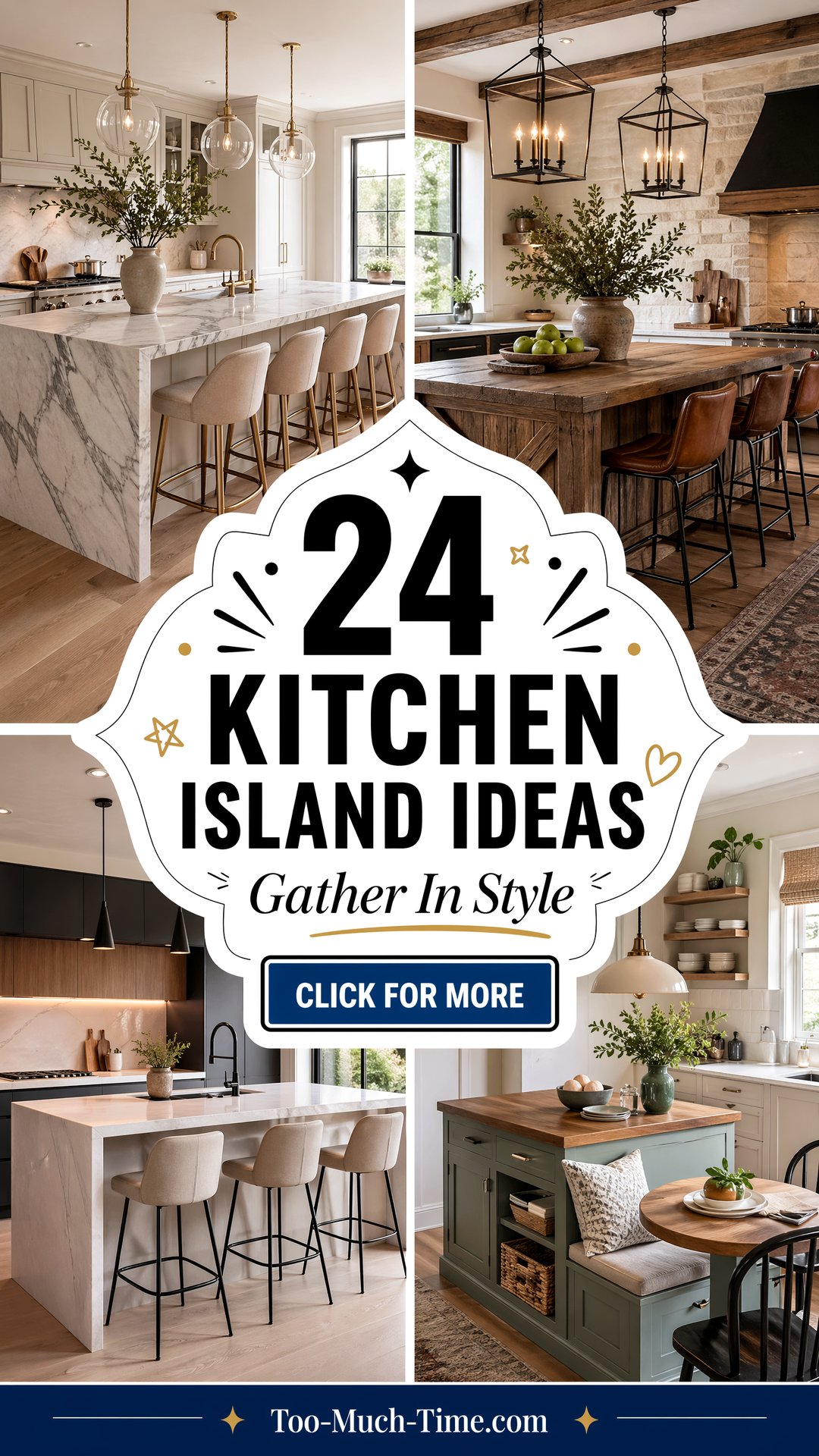 24 Kitchen Island Ideas with Seating to Improve Flow - 24 Kitchen Island Ideas with Seating to Improve Flow