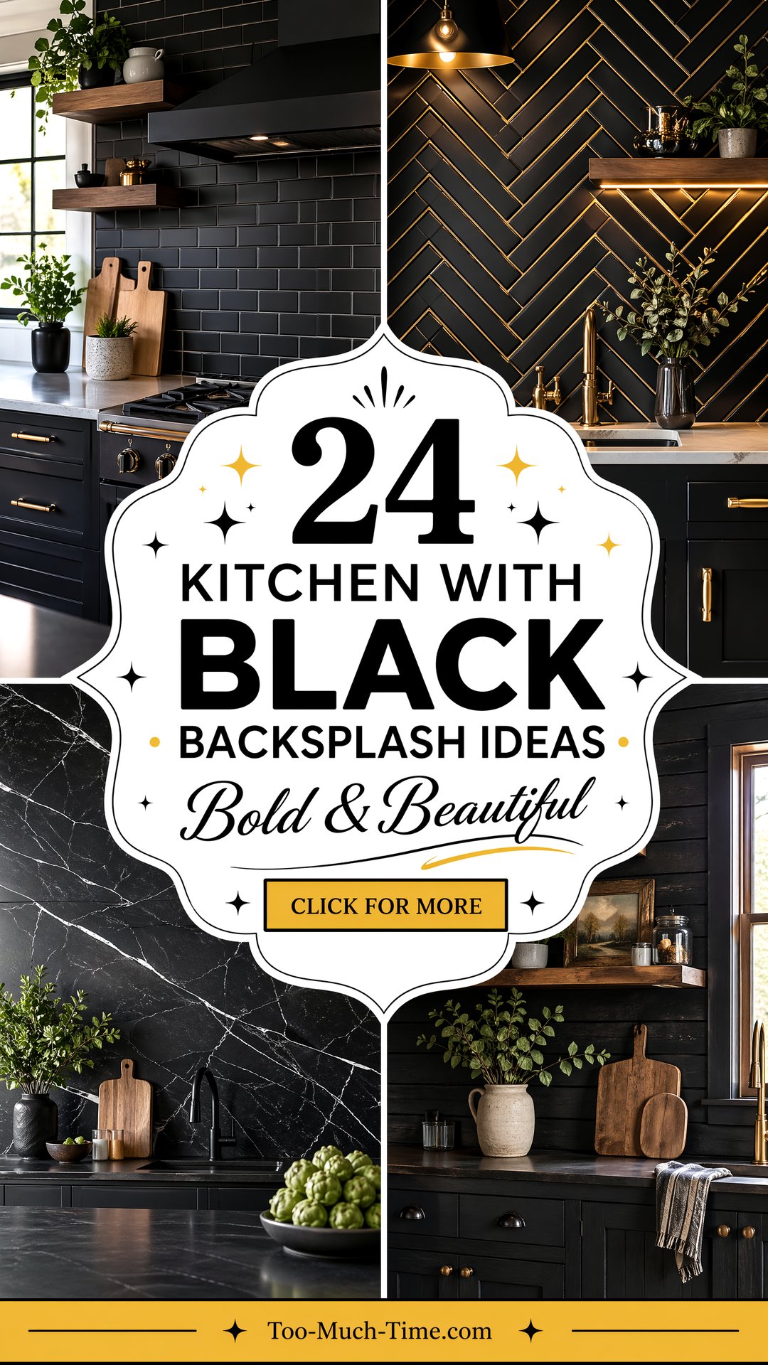 24 Kitchen with Black Backsplash Ideas for Bold Kitchen - 24 Kitchen with Black Backsplash Ideas for Bold Kitchen