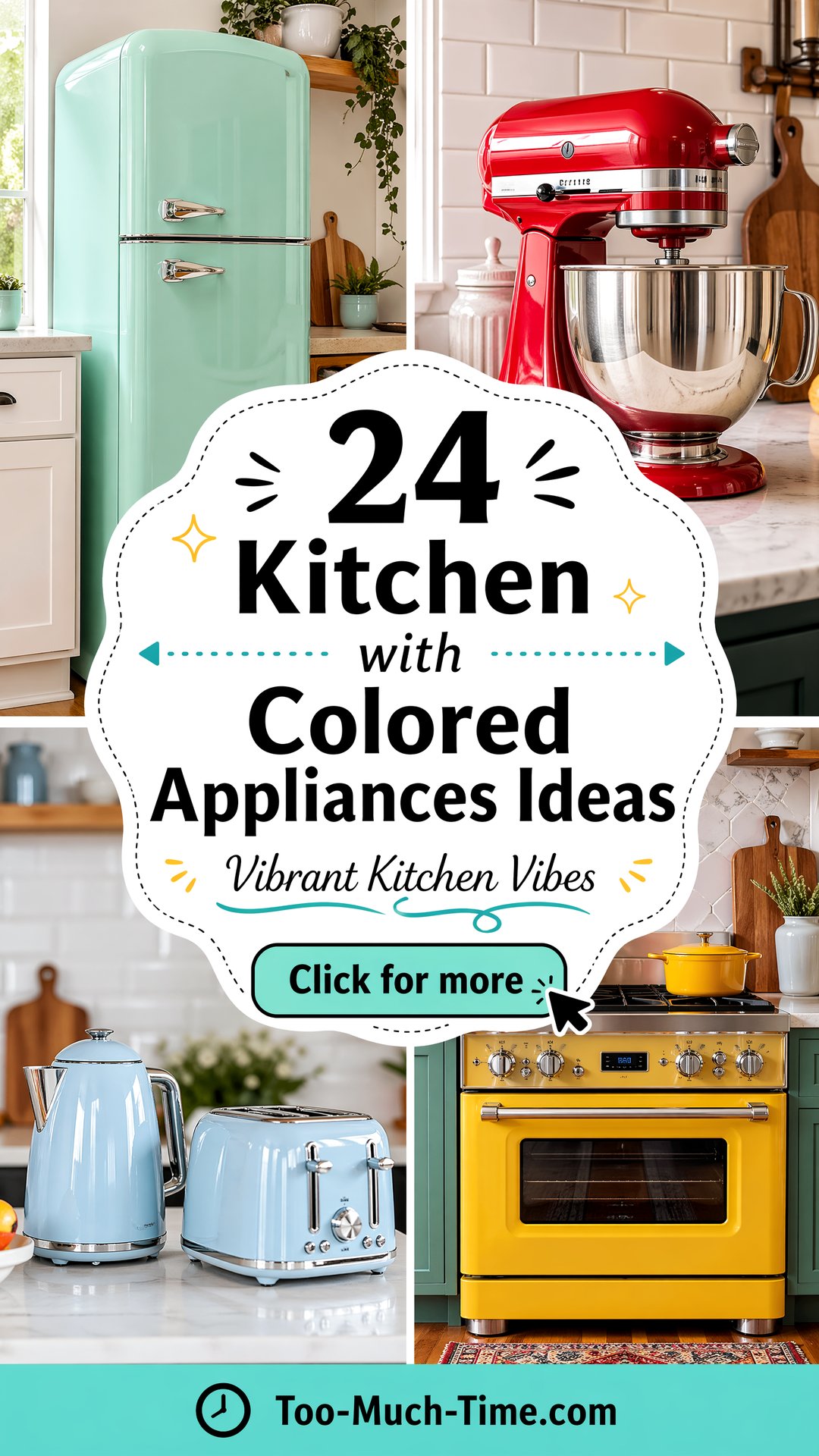 24 Kitchen with Colored Appliances Ideas to Brighten - 24 Kitchen with Colored Appliances Ideas to Brighten