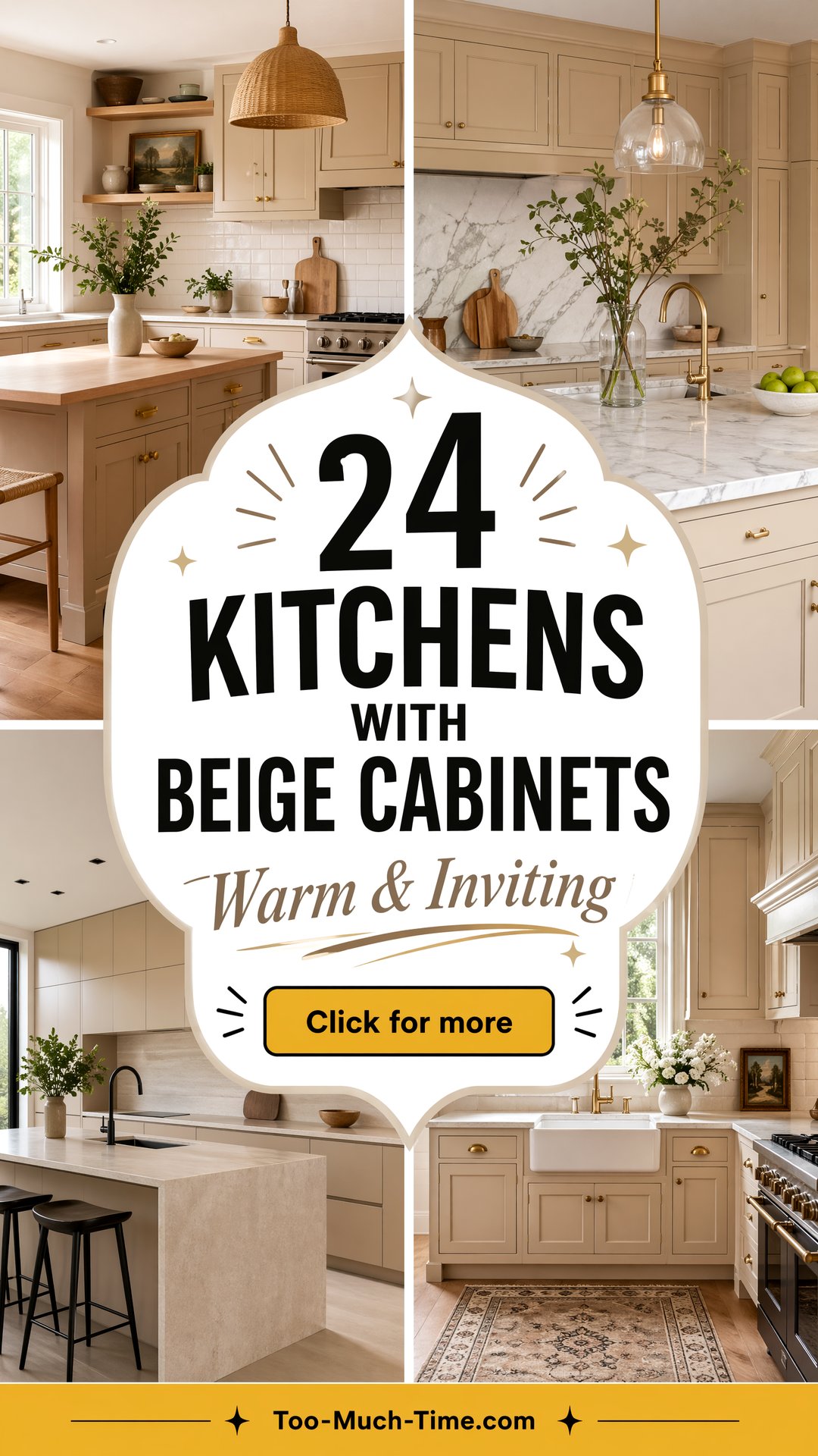 24 Kitchens with Beige Kitchen Cabinets for Warm Spaces - 24 Kitchens with Beige Kitchen Cabinets for Warm Spaces