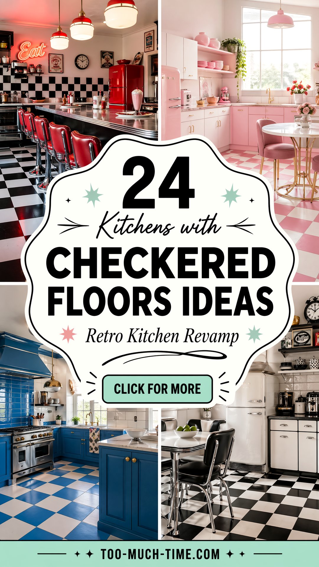 24 Kitchens with Checkered Floors for a Retro Vibe - 24 Kitchens with Checkered Floors for a Retro Vibe
