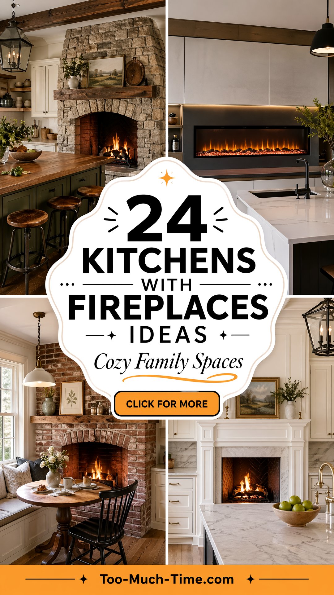 24 Kitchens with Fireplaces for Cozy Family Spaces - 24 Kitchens with Fireplaces for Cozy Family Spaces