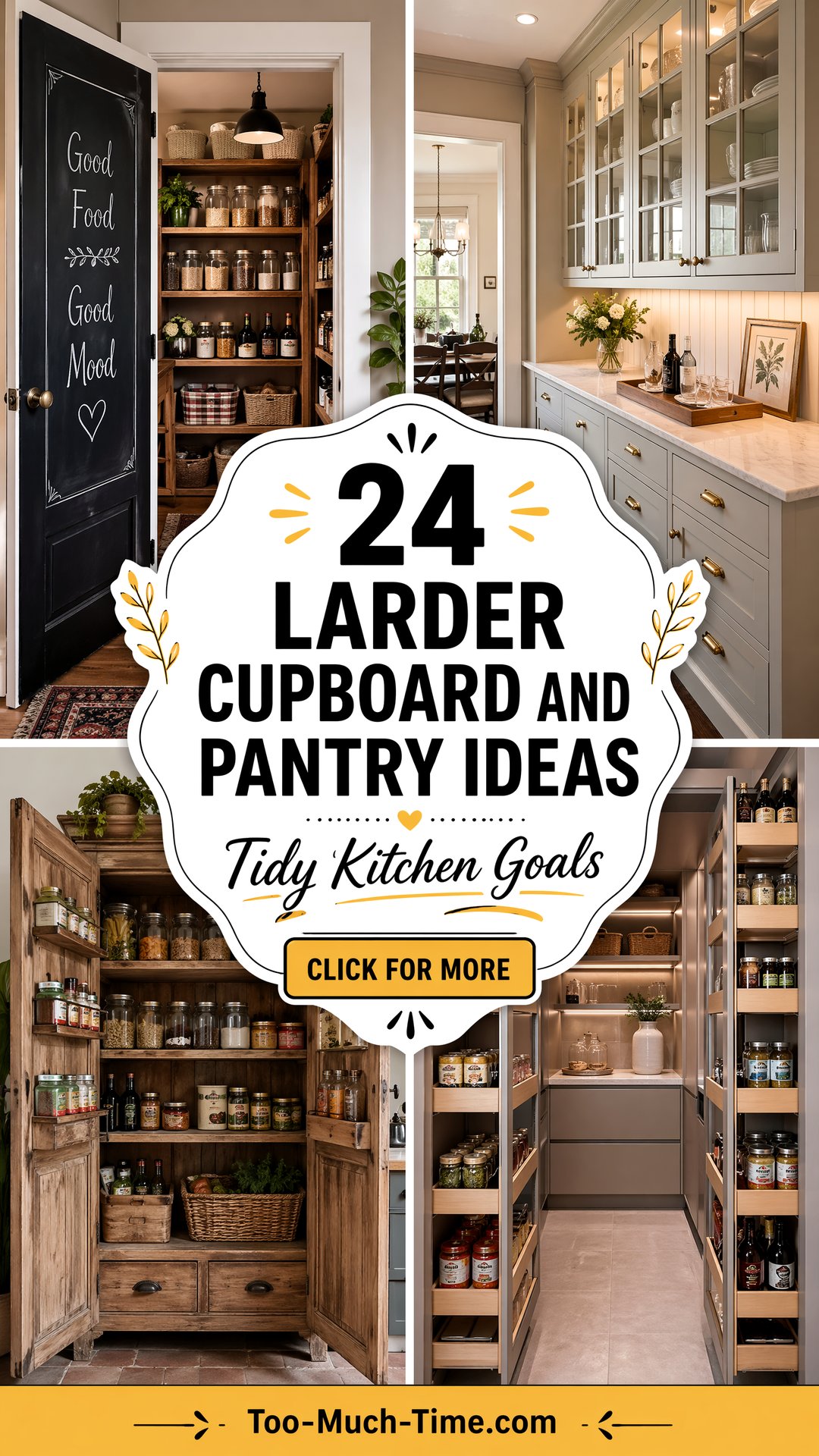 24 Larder Cupboard and Pantry Ideas for a Tidy Kitchen - 24 Larder Cupboard and Pantry Ideas for a Tidy Kitchen