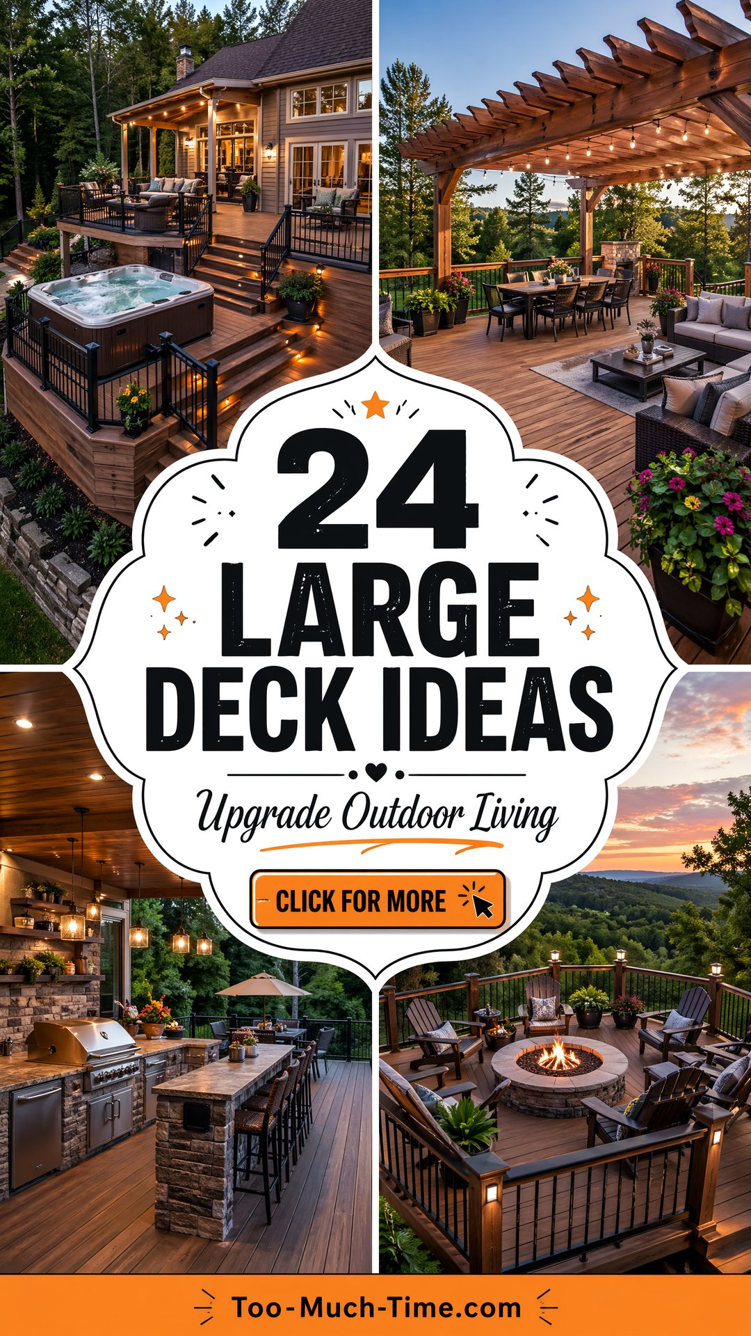 24 Large Deck Ideas to Upgrade Outdoor Living Spaces - 24 Large Deck Ideas to Upgrade Outdoor Living Spaces