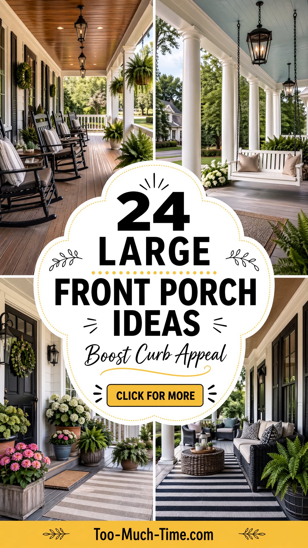 24 Large Front Porch Ideas to Boost Curb Appeal Today - 24 Large Front Porch Ideas to Boost Curb Appeal Today
