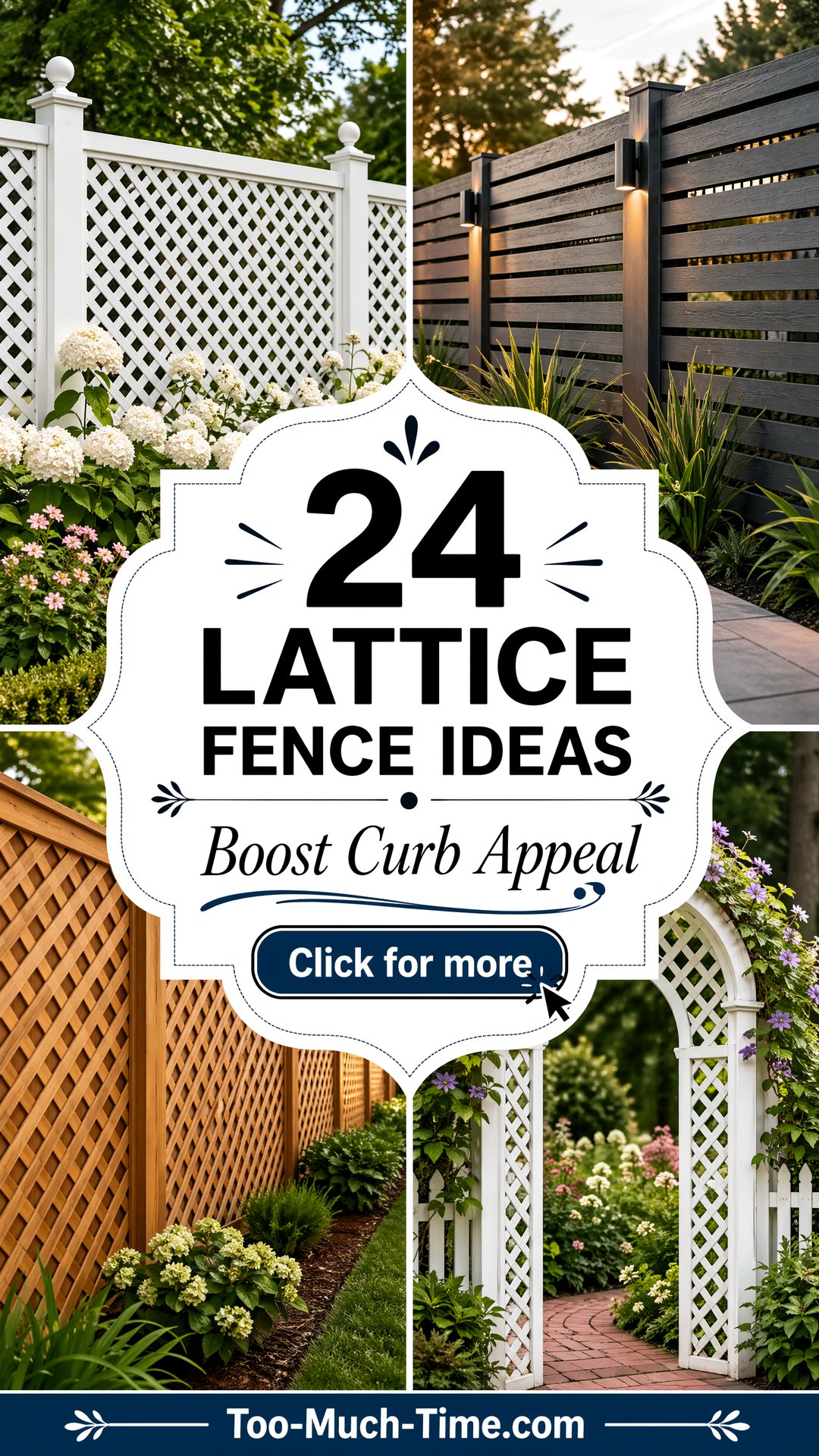 24 Lattice Fence Ideas to Boost Curb Appeal and Value - 24 Lattice Fence Ideas to Boost Curb Appeal and Value
