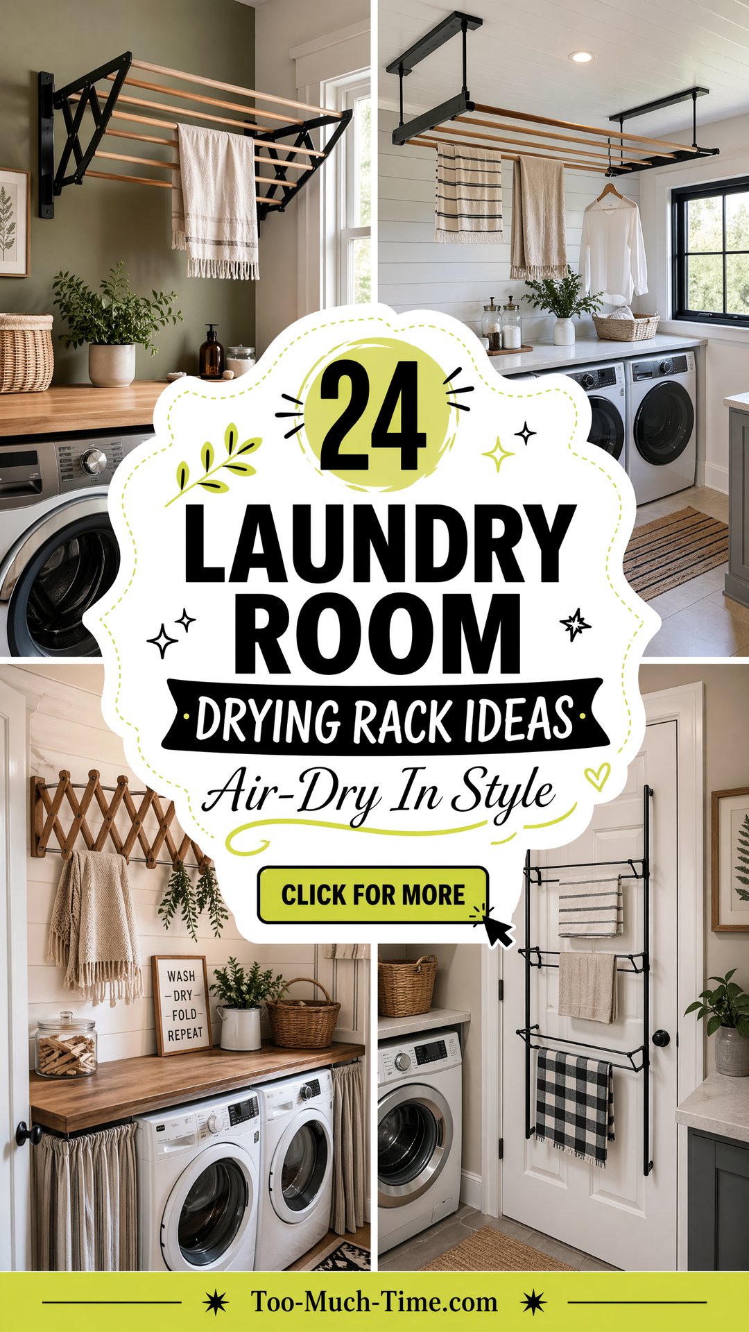 24 Laundry Room Drying Rack Ideas for Air-dried Laundry - 24 Laundry Room Drying Rack Ideas for Air-dried Laundry