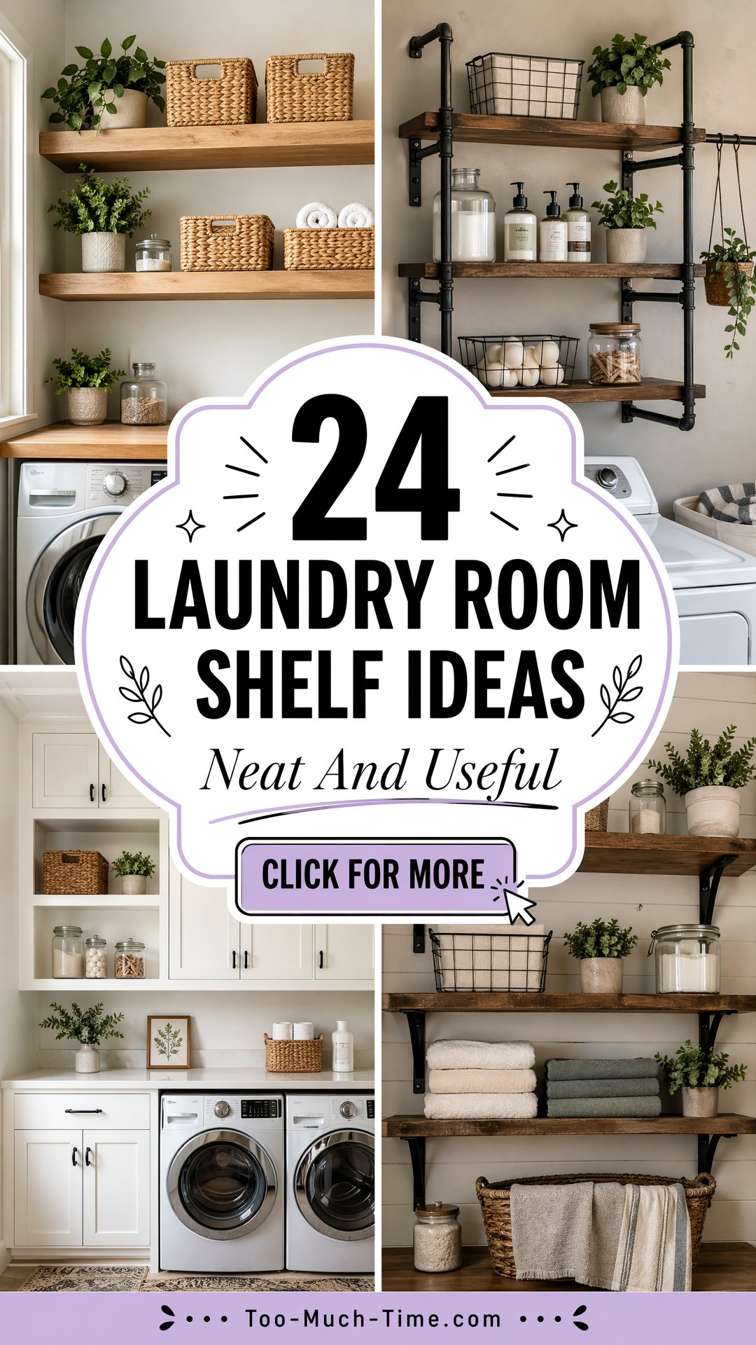 24 Laundry Room Shelf Ideas for Neat Useful Spaces - 24 Laundry Room Shelf Ideas for Neat, Useful Spaces