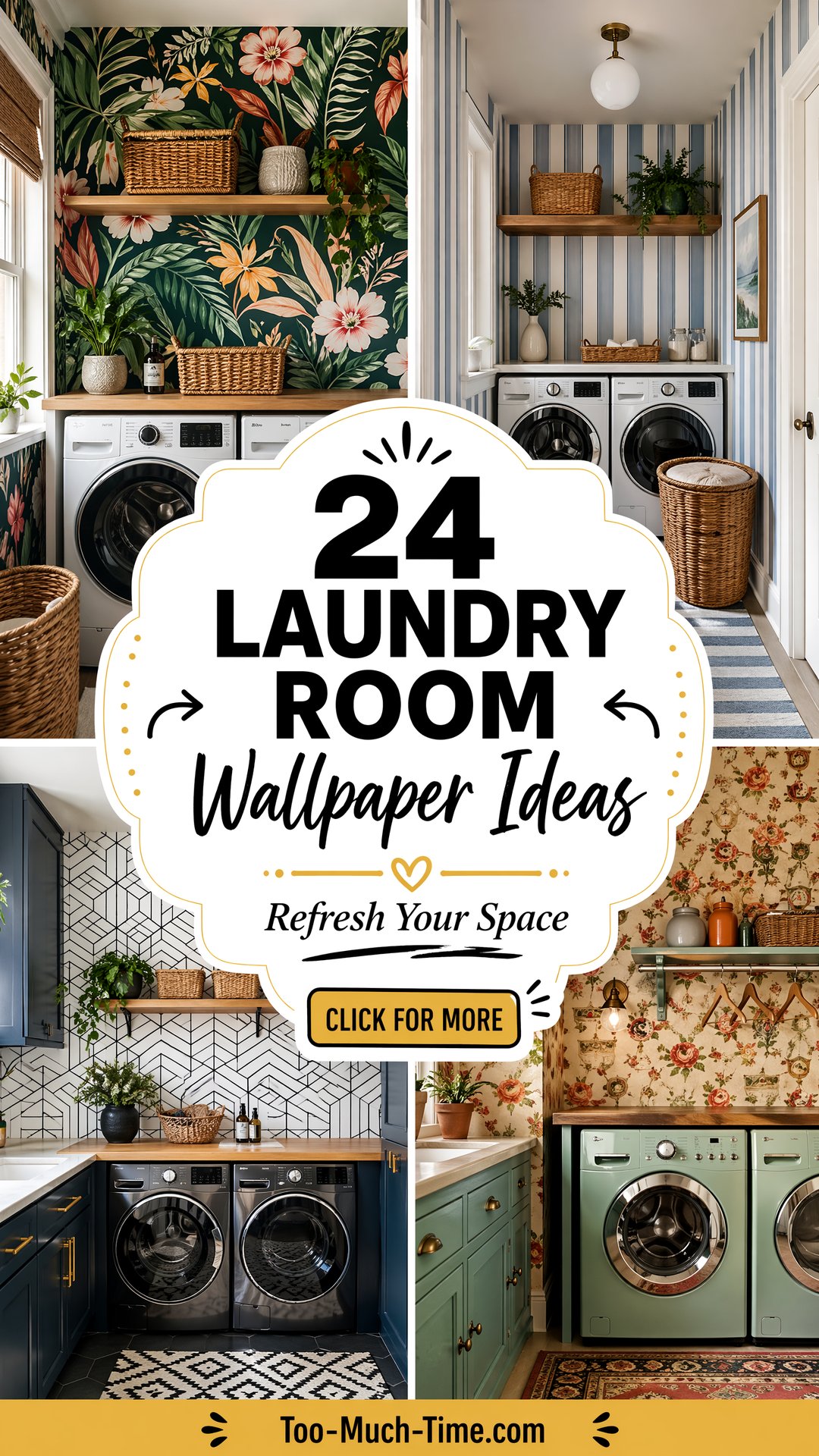 24 Laundry Room Wallpaper Ideas to Refresh Space Update - 24 Laundry Room Wallpaper Ideas to Refresh Space Update