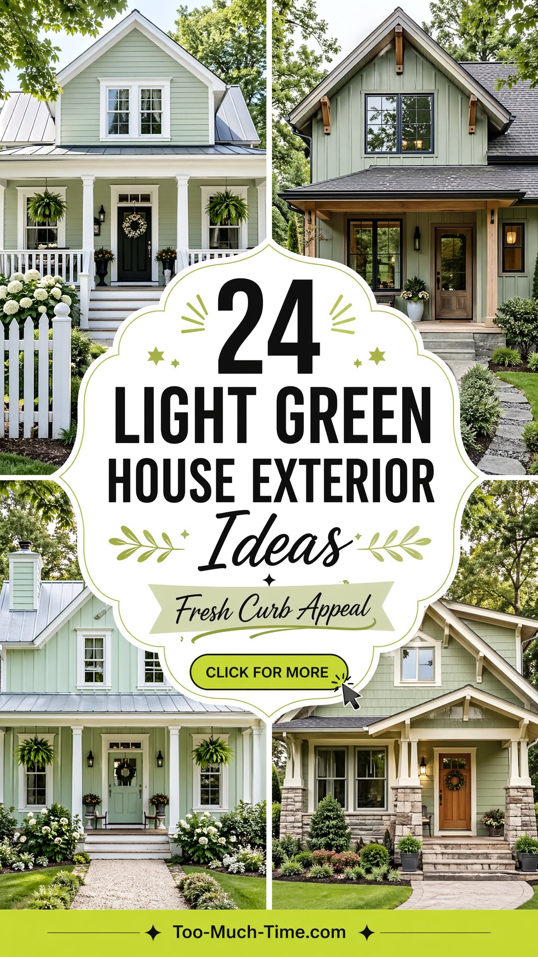 24 Light Green House Exterior Ideas for Curb Appeal - 24 Light Green House Exterior Ideas: for Curb Appeal
