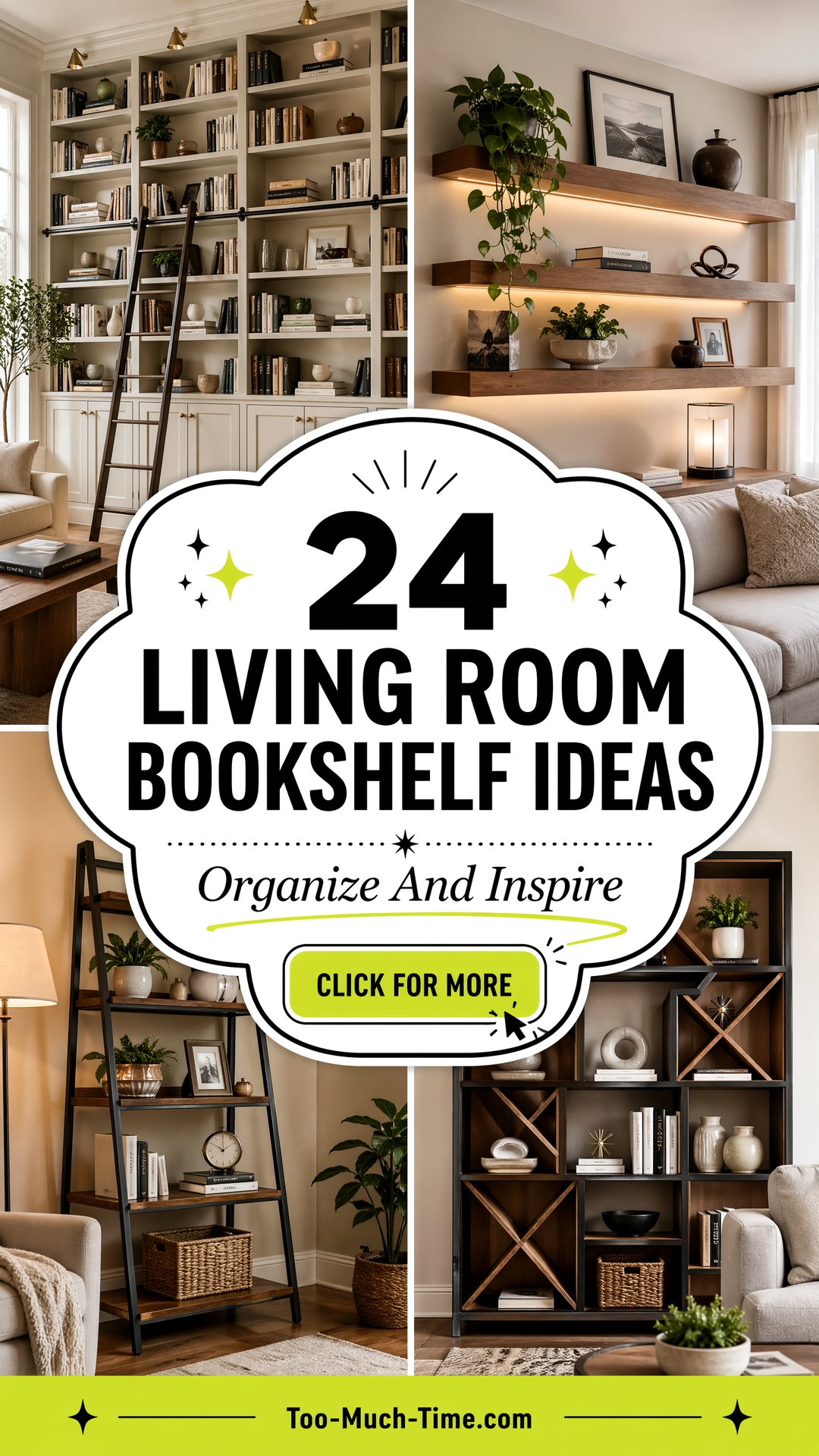 24 Living Room Bookshelf Ideas to Organize and Inspire - 24 Living Room Bookshelf Ideas to Organize and Inspire
