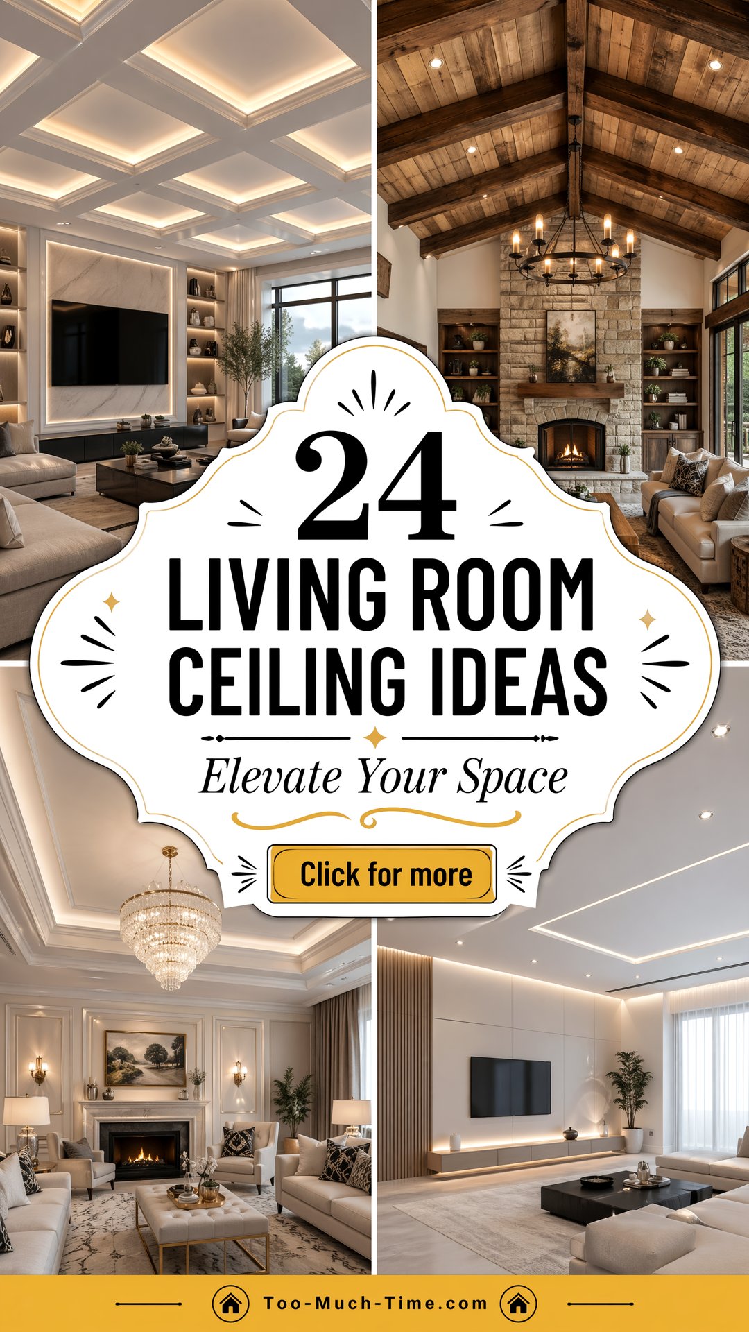 24 Living Room Ceiling Ideas to Elevate Your Space - 24 Living Room Ceiling Ideas to Elevate Your Space