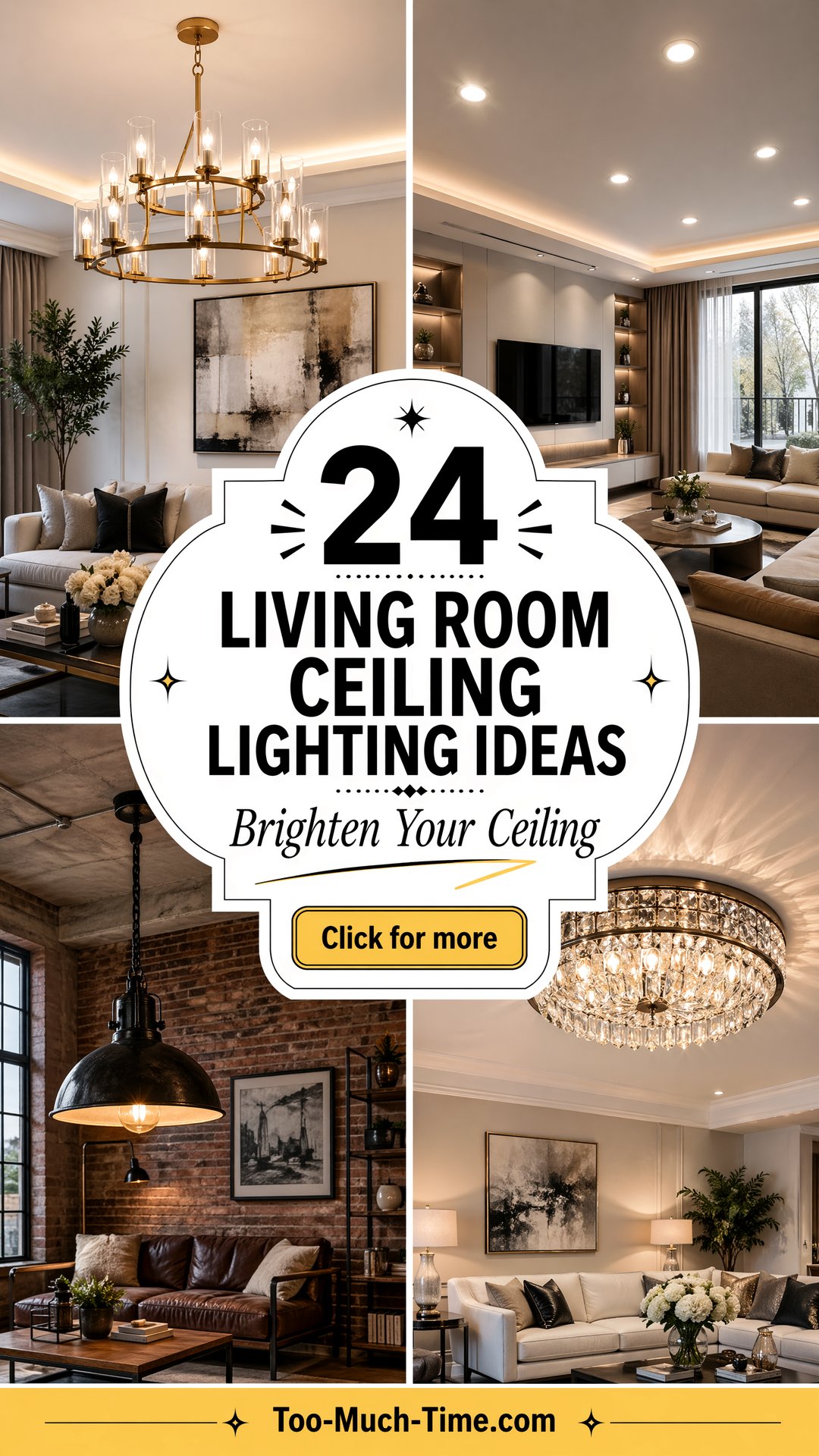 24 Living Room Ceiling Lighting Ideas for Bright Rooms - 24 Living Room Ceiling Lighting Ideas for Bright Rooms