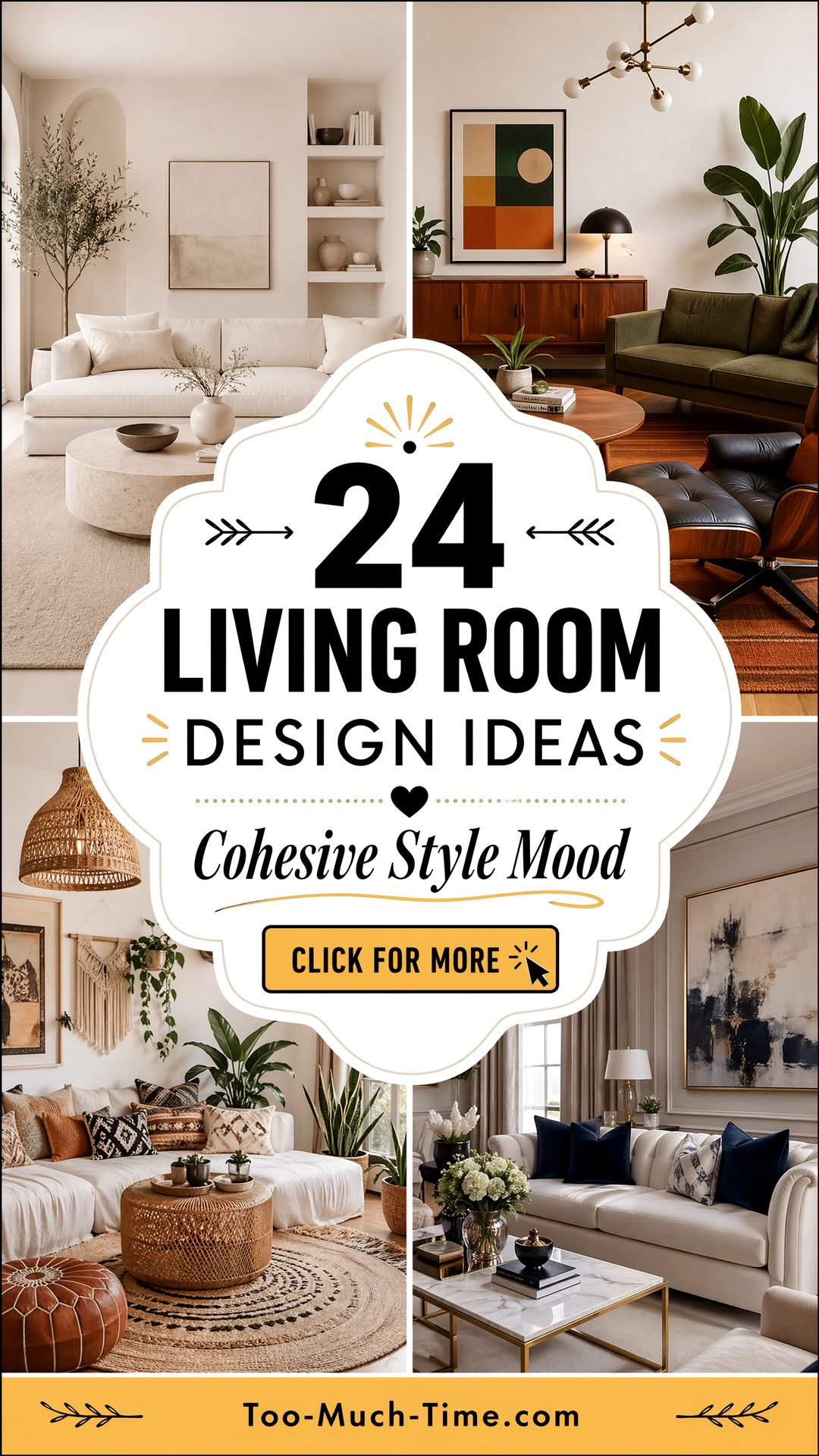24 Living Room Design Ideas for Cohesive Style and Mood - 24 Living Room Design Ideas for Cohesive Style and Mood