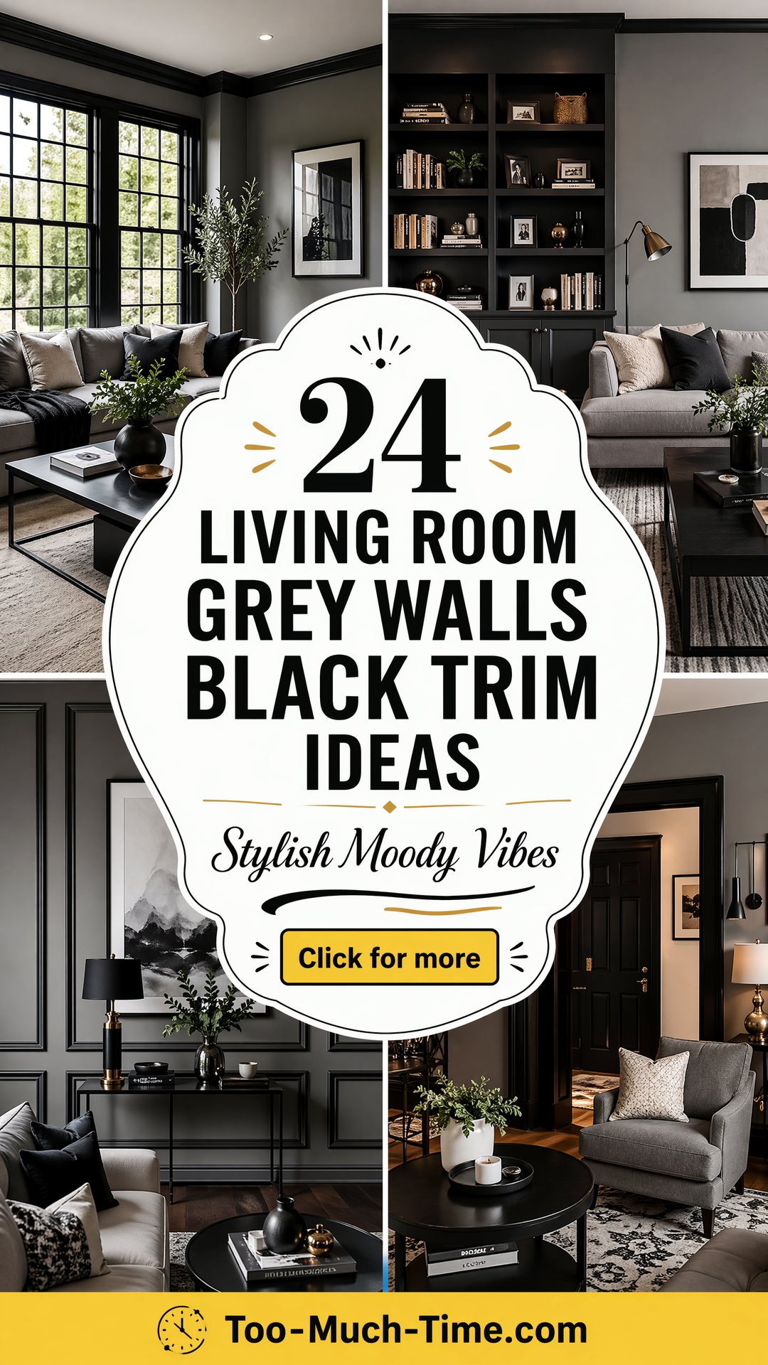 24 Living Room Grey Walls Black Trim Ideas for Style - 24 Living Room Grey Walls Black Trim Ideas for Style