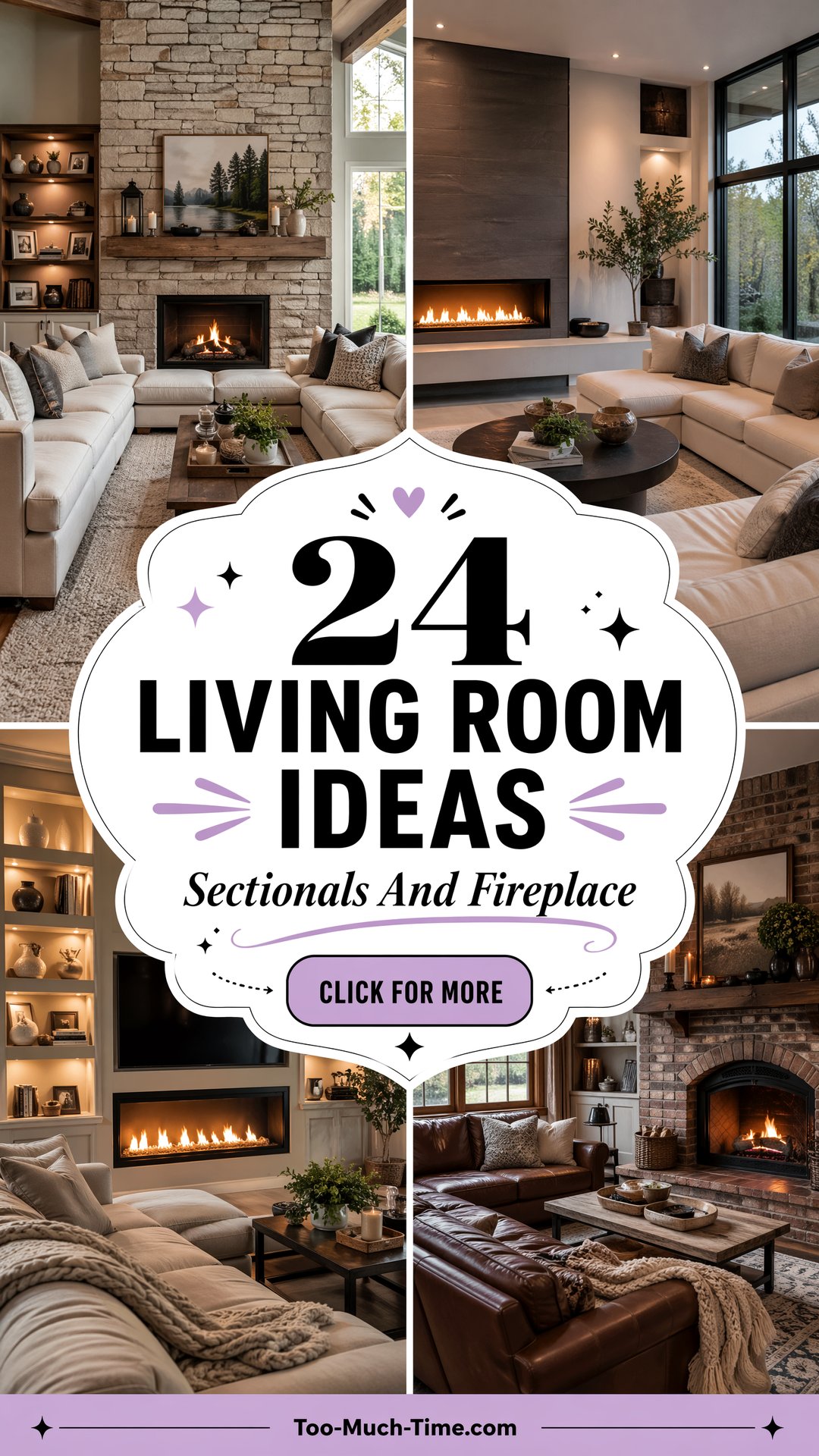 24 Living Room Ideas with Sectionals and Fireplace - 24 Living Room Ideas with Sectionals and Fireplace