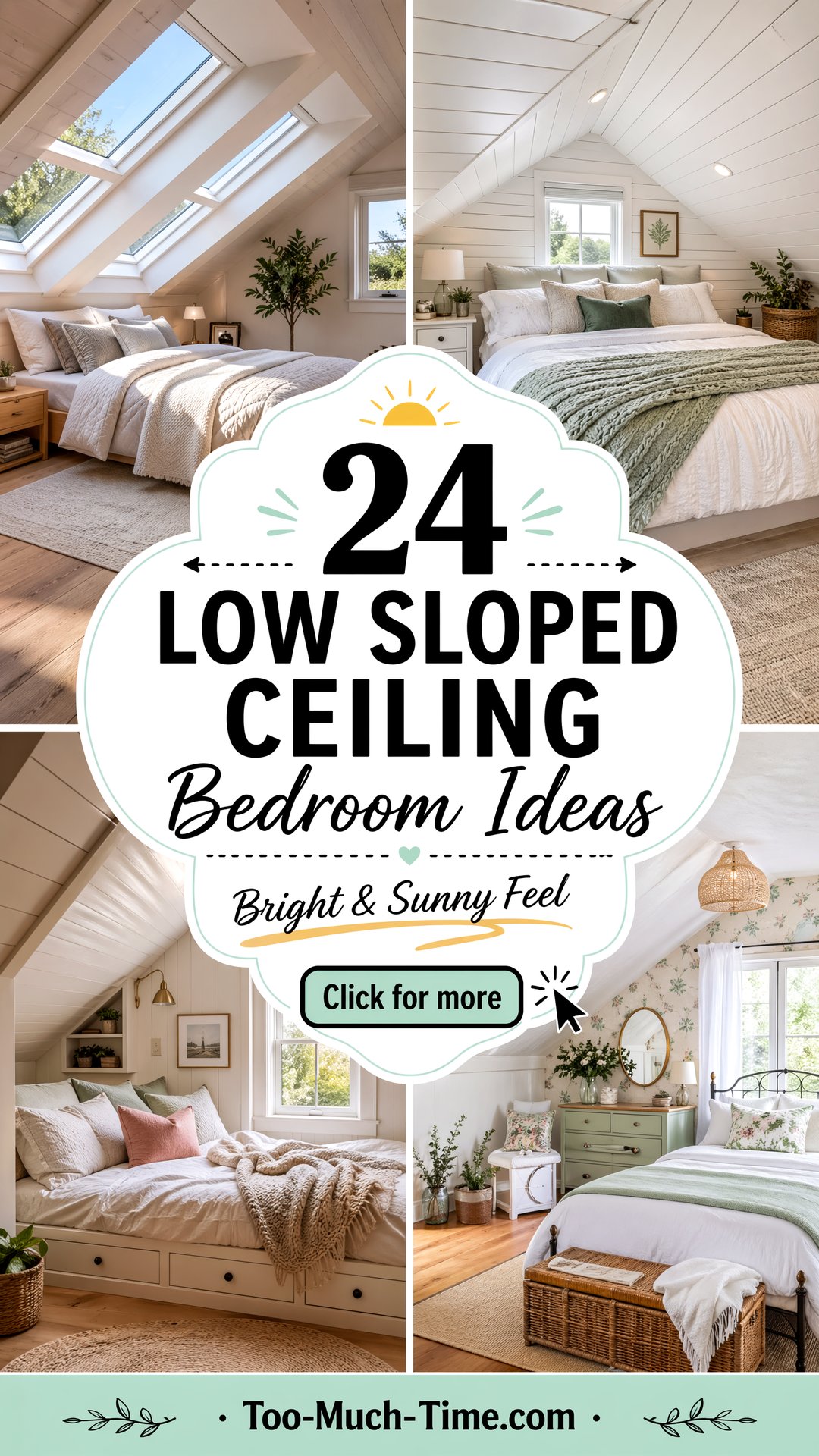 24 Low Sloped Ceiling Bedroom Ideas for a Sunny Feel - 24 Low Sloped Ceiling Bedroom Ideas for a Sunny Feel