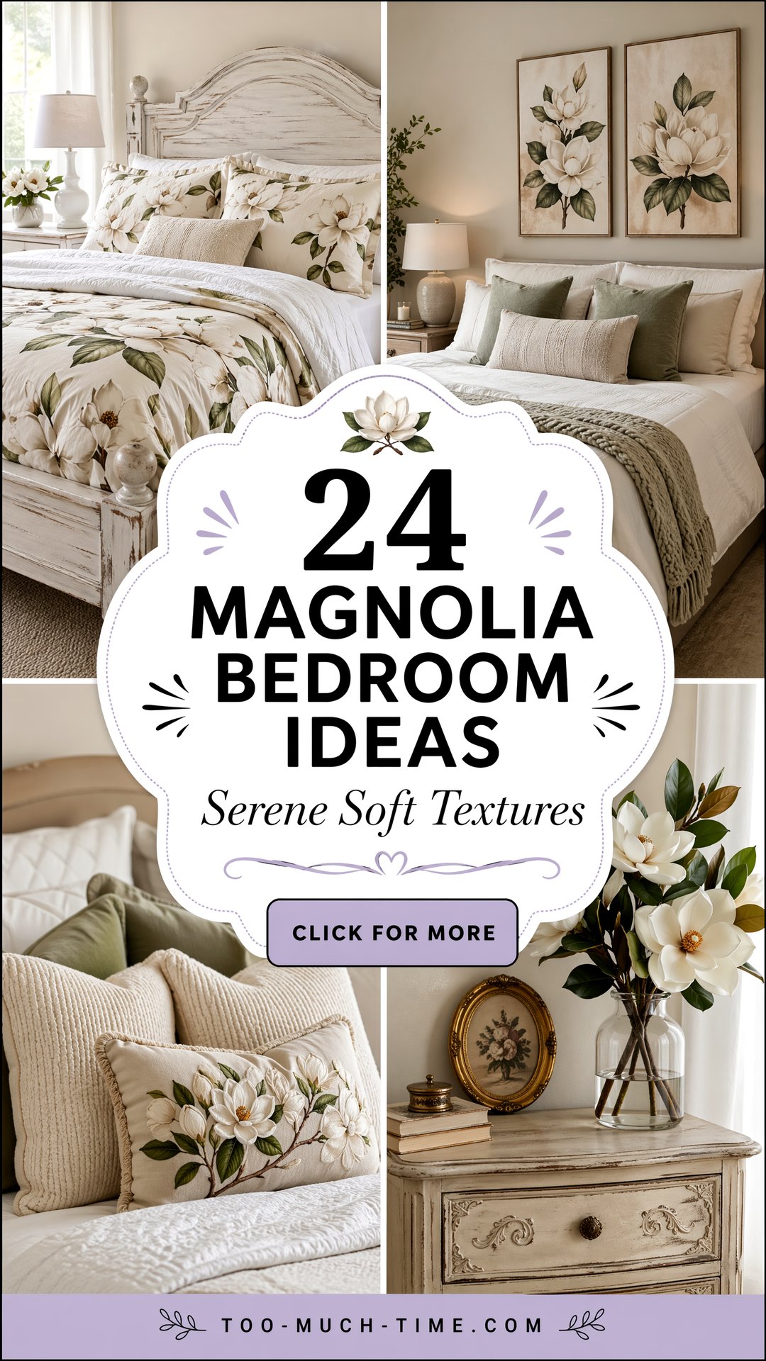 24 Magnolia Bedroom Ideas for Serene Soft Textures - 24 Magnolia Bedroom Ideas for Serene, Soft Textures