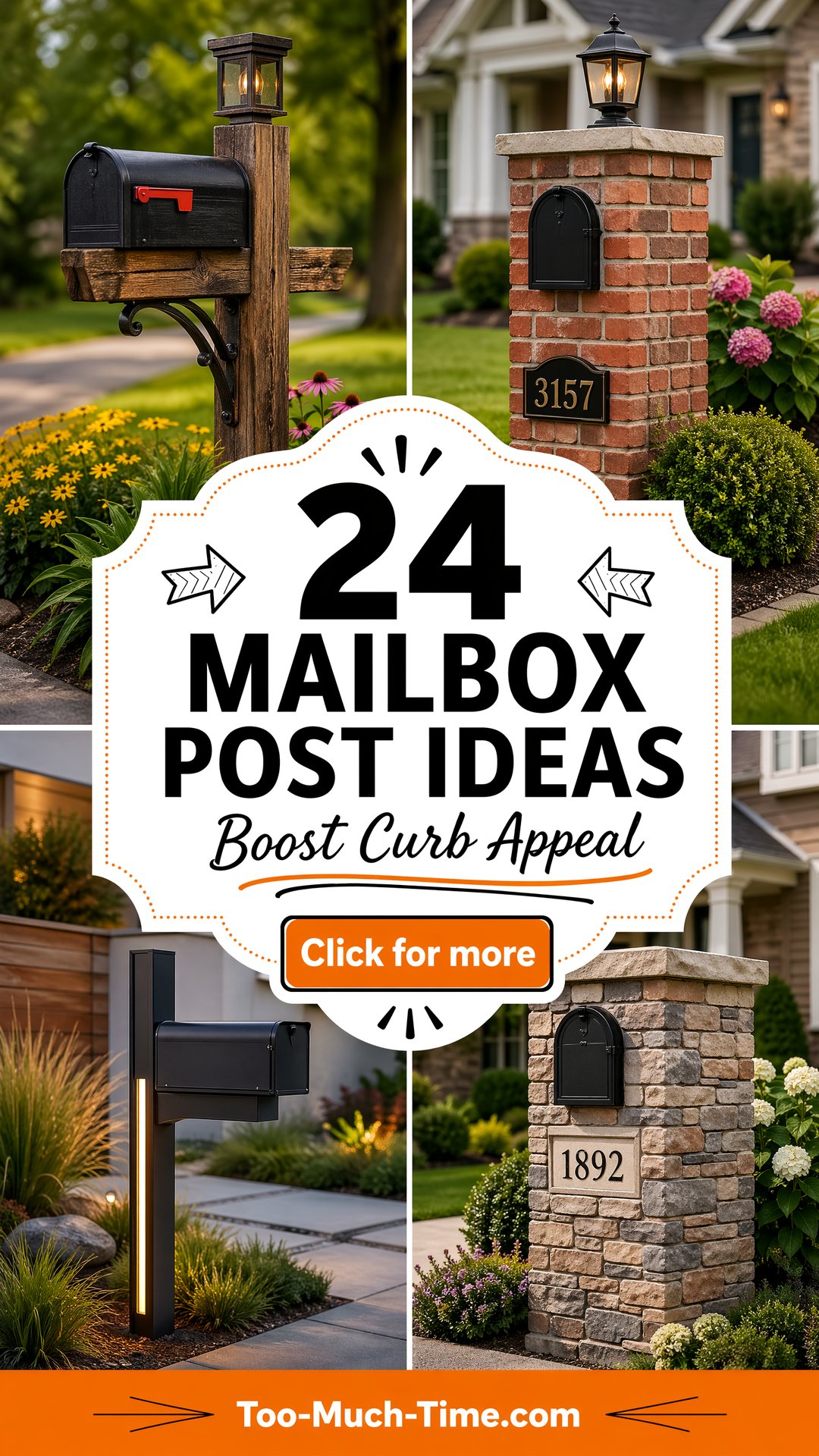 24 Mailbox Post Ideas to Boost Curb Appeal Today Easily - 24 Mailbox Post Ideas to Boost Curb Appeal Today Easily